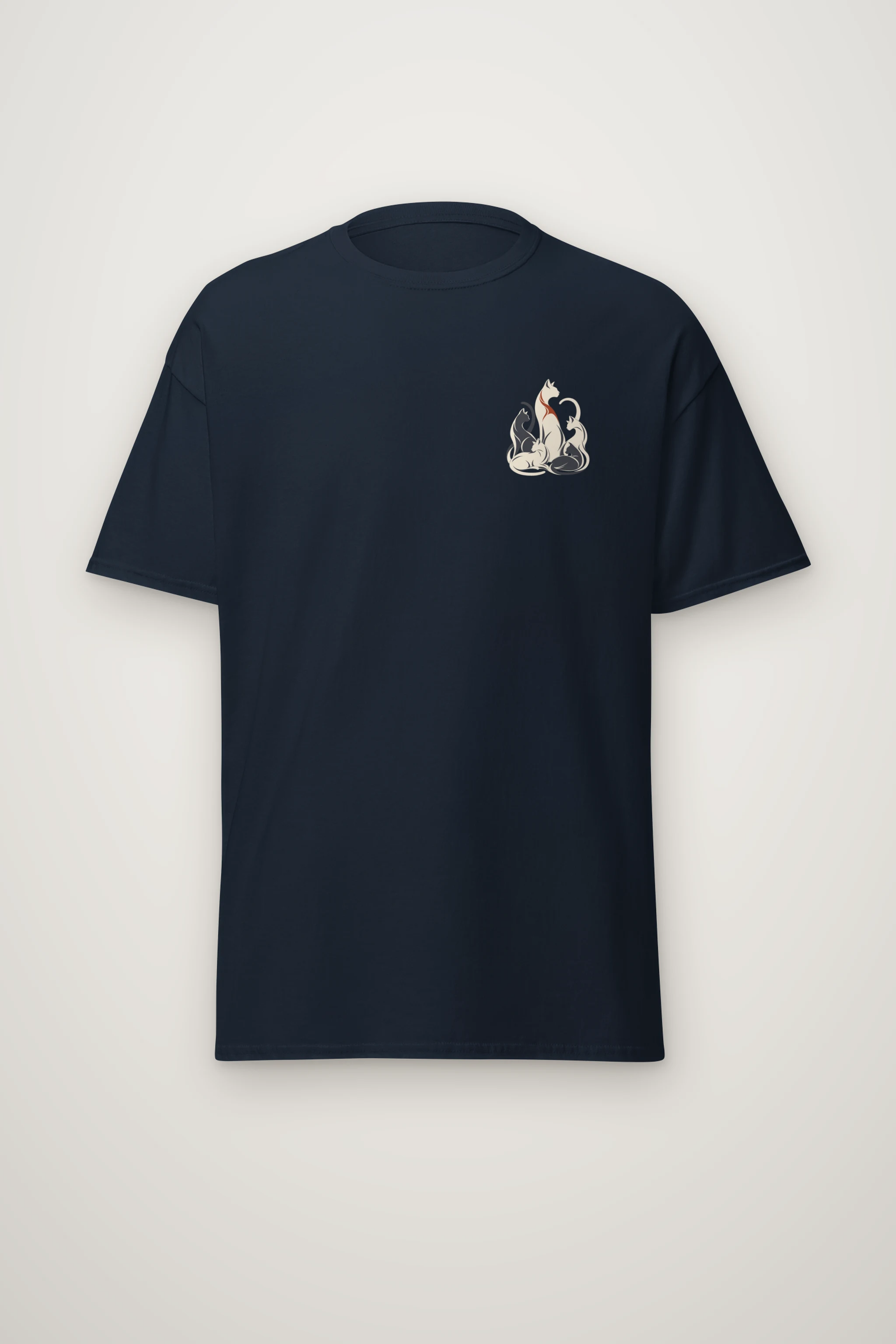 "Intertwined Five Cats" Heavyweight Unisex Crewneck T-shirt