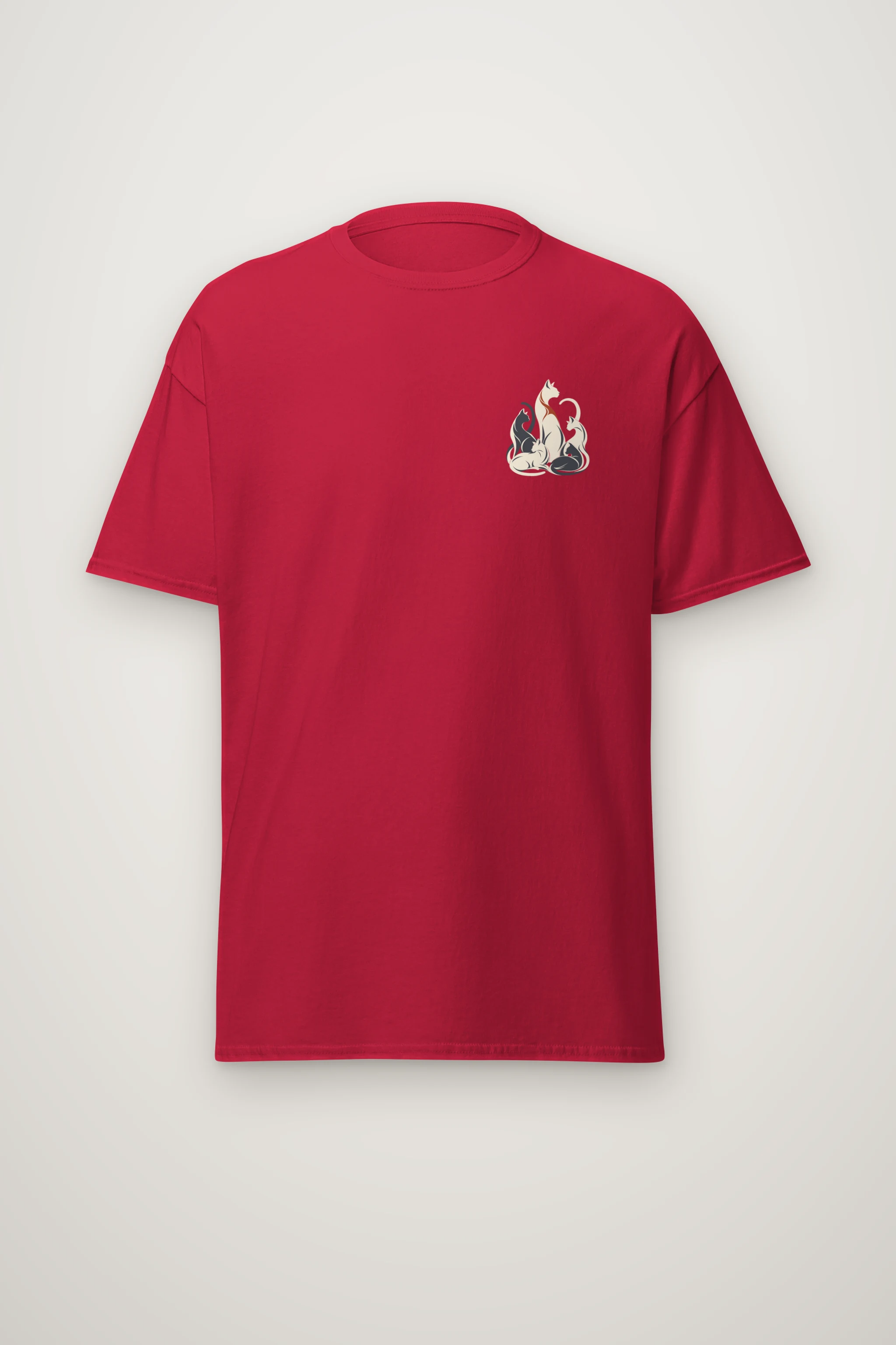 "Intertwined Five Cats" Heavyweight Unisex Crewneck T-shirt