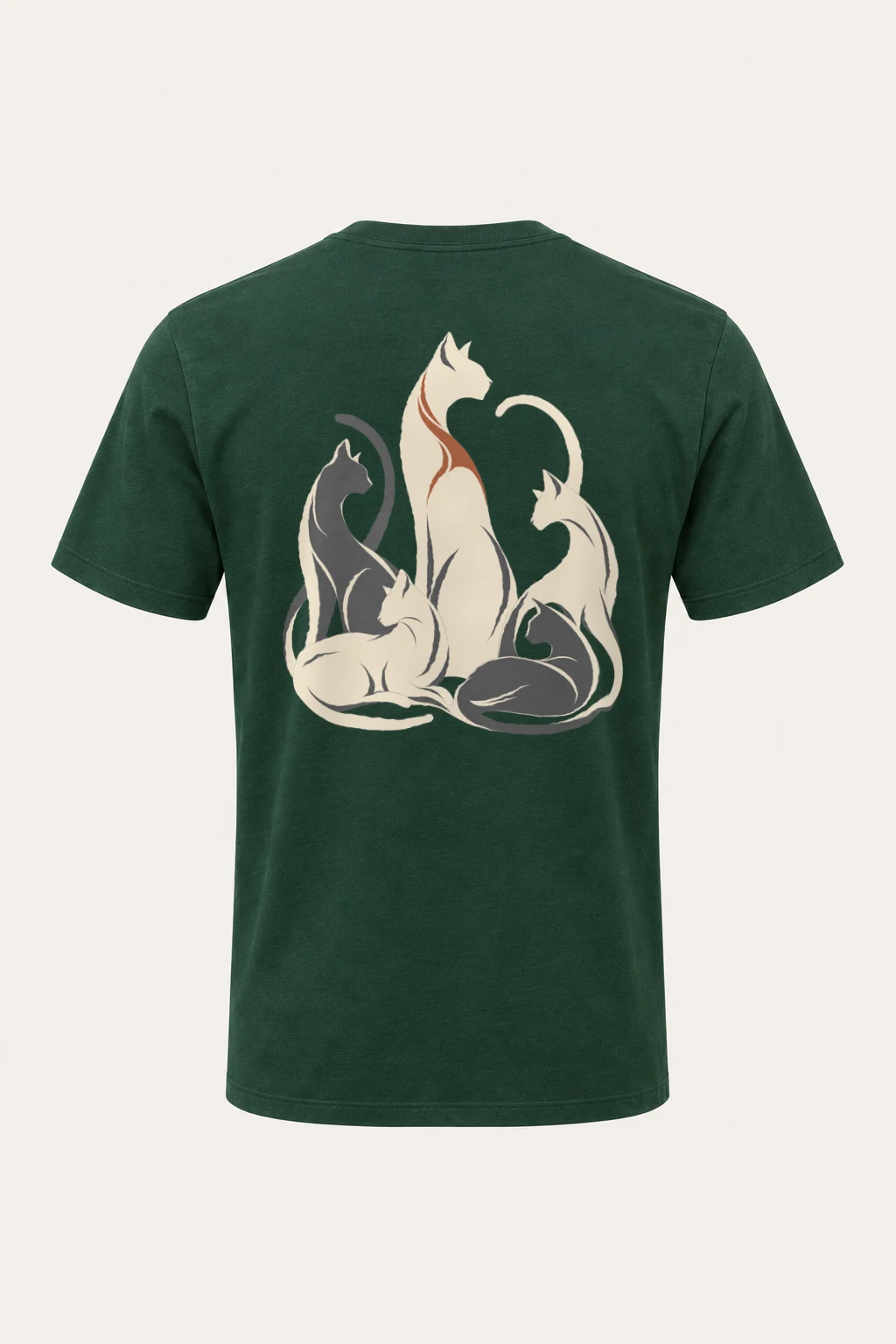 "Intertwined Five Cats" Heavyweight Unisex Crewneck T-shirt | Gildan 5000