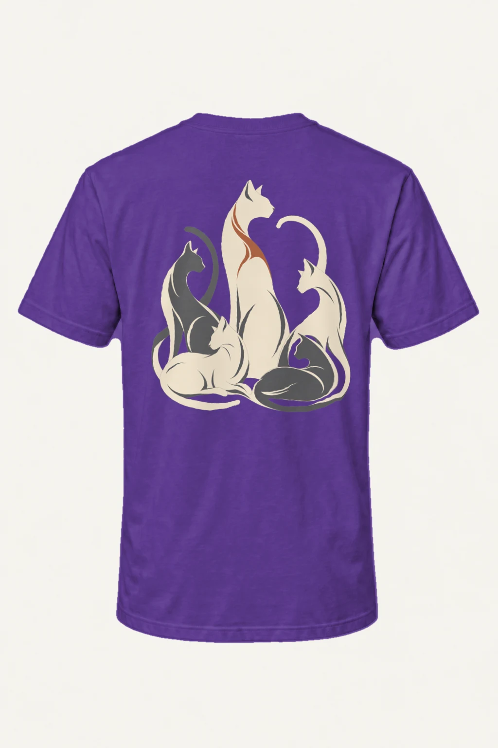 "Intertwined Five Cats" Heavyweight Unisex Crewneck T-shirt | Gildan 5000