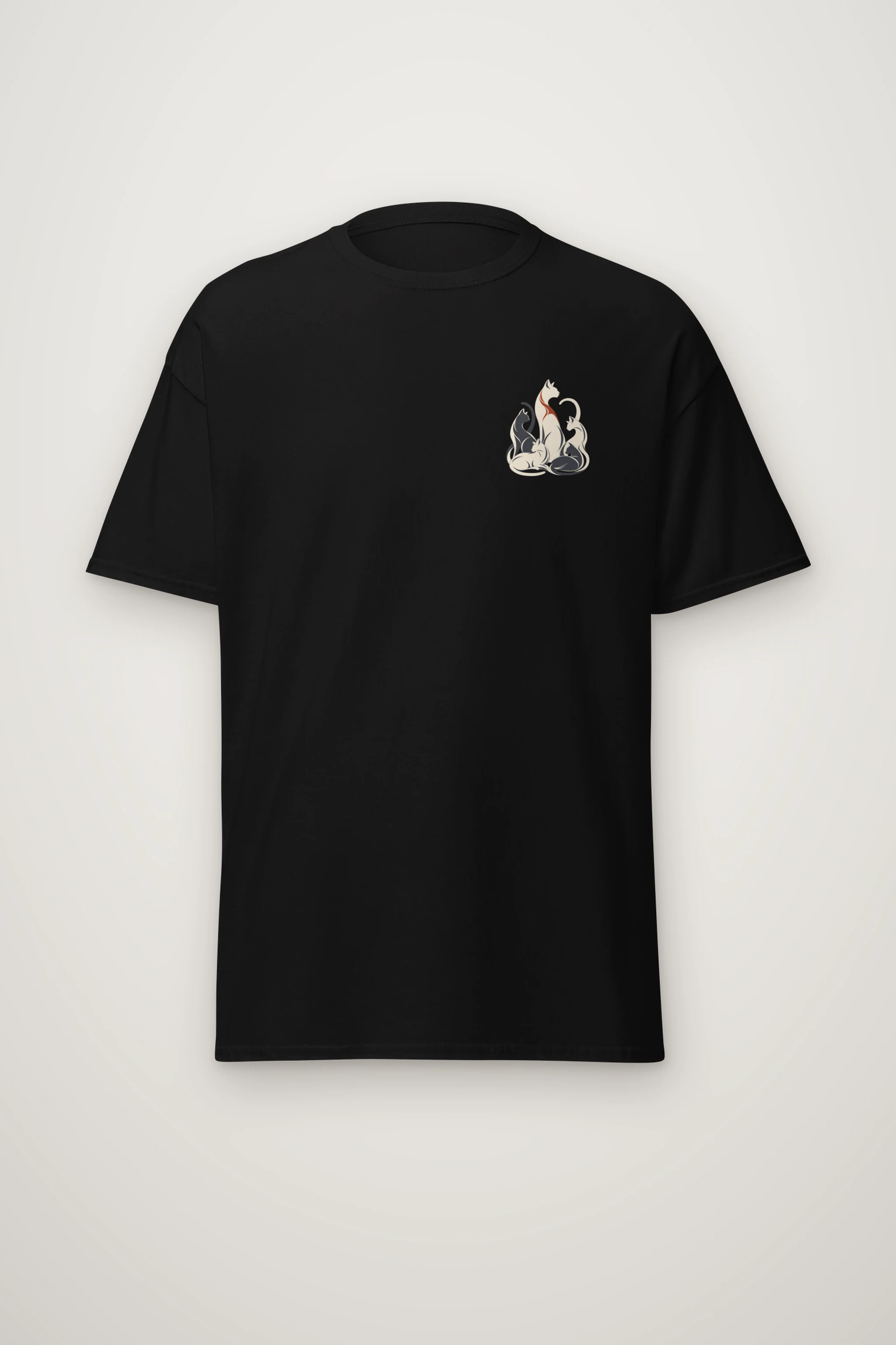 "Intertwined Five Cats" Heavyweight Unisex Crewneck T-shirt
