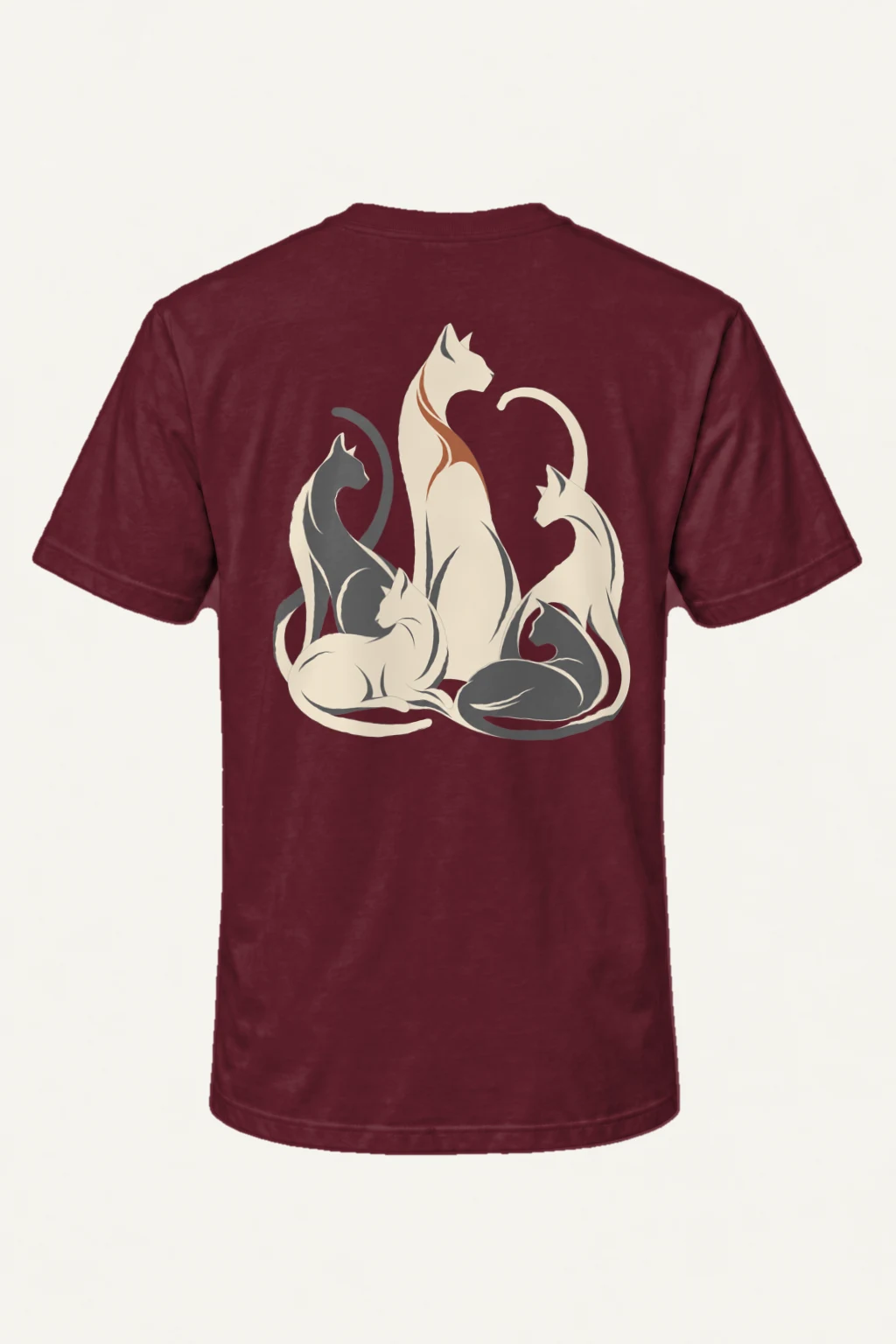 "Intertwined Five Cats" Heavyweight Unisex Crewneck T-shirt | Gildan 5000
