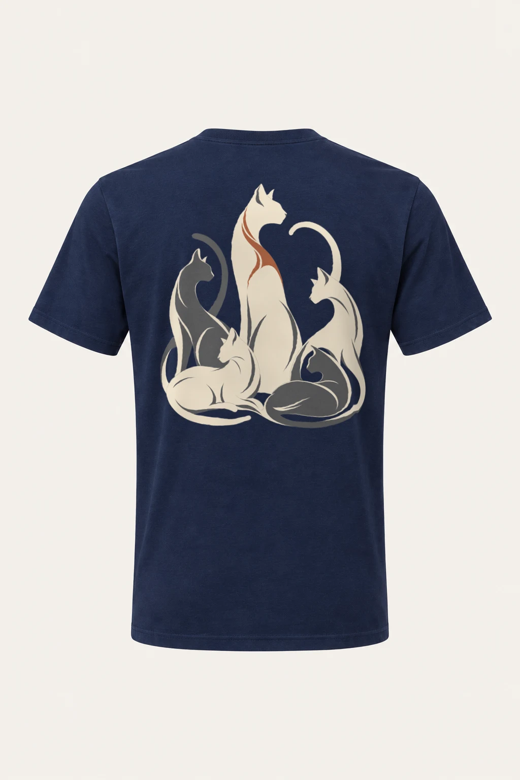 "Intertwined Five Cats" Heavyweight Unisex Crewneck T-shirt | Gildan 5000