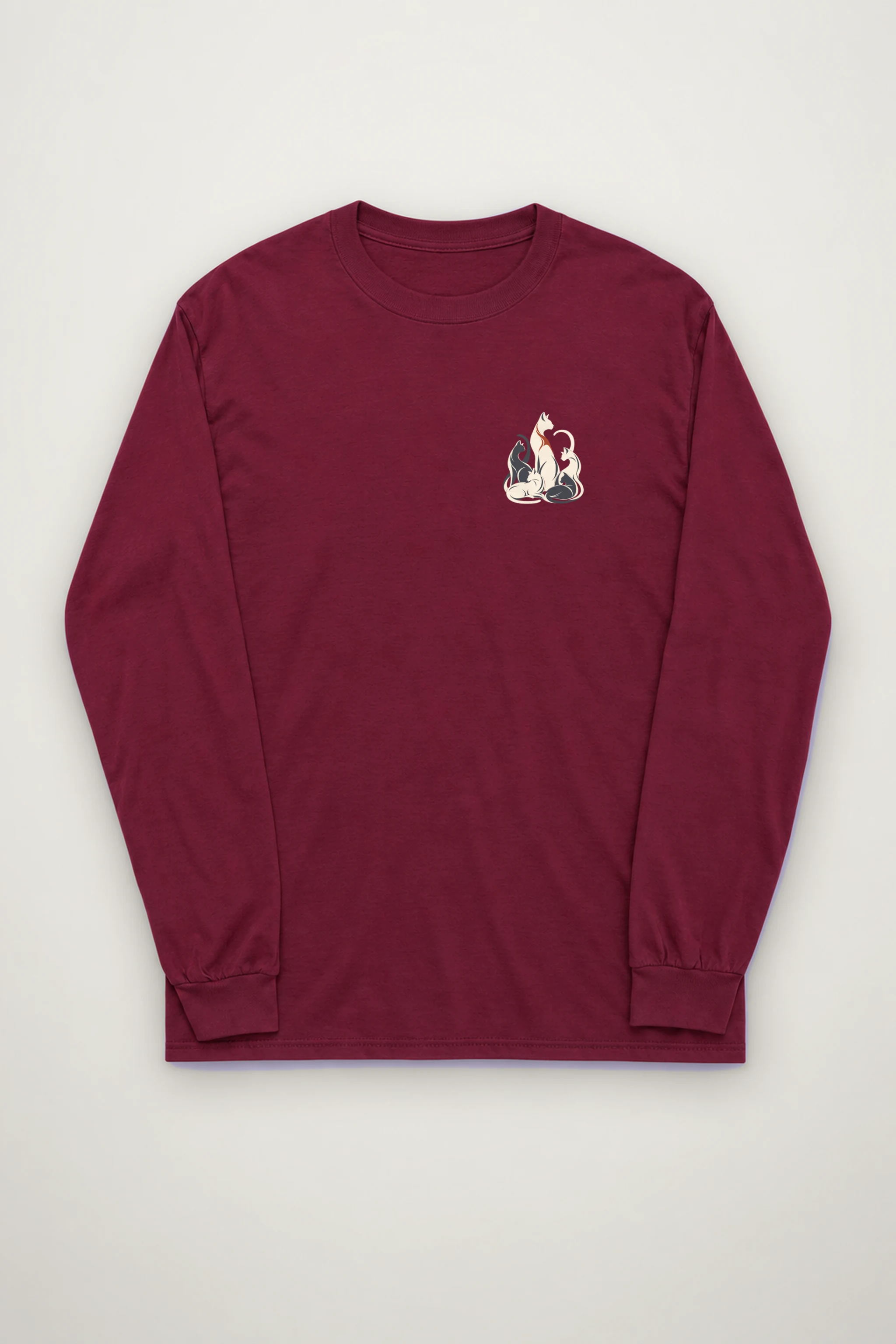 "Intertwined Five Cats" Unisex Longsleeve T-shirt