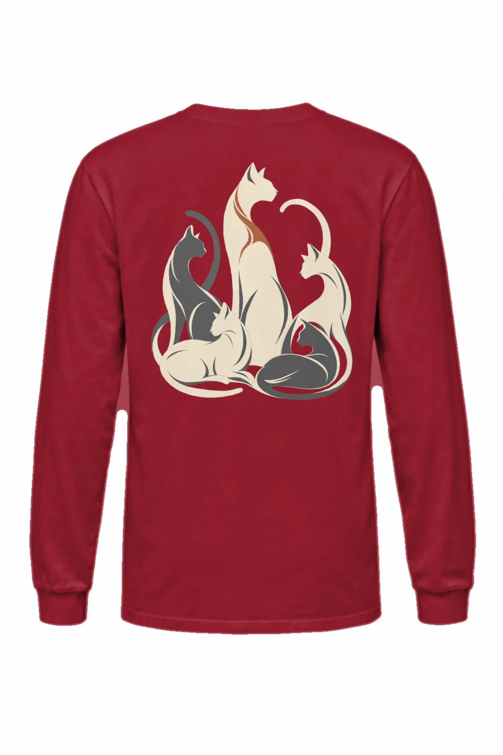 "Intertwined Five Cats" Unisex Longsleeve T-shirt | Gildan 2400