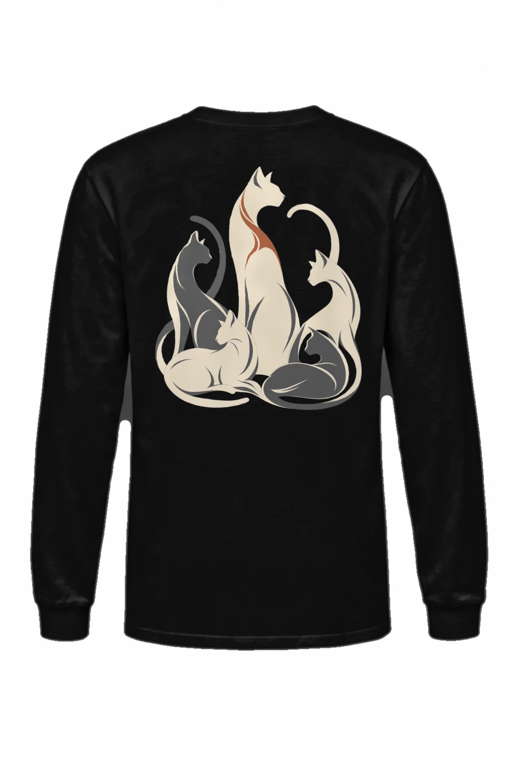 "Intertwined Five Cats" Unisex Longsleeve T-shirt | Gildan 2400