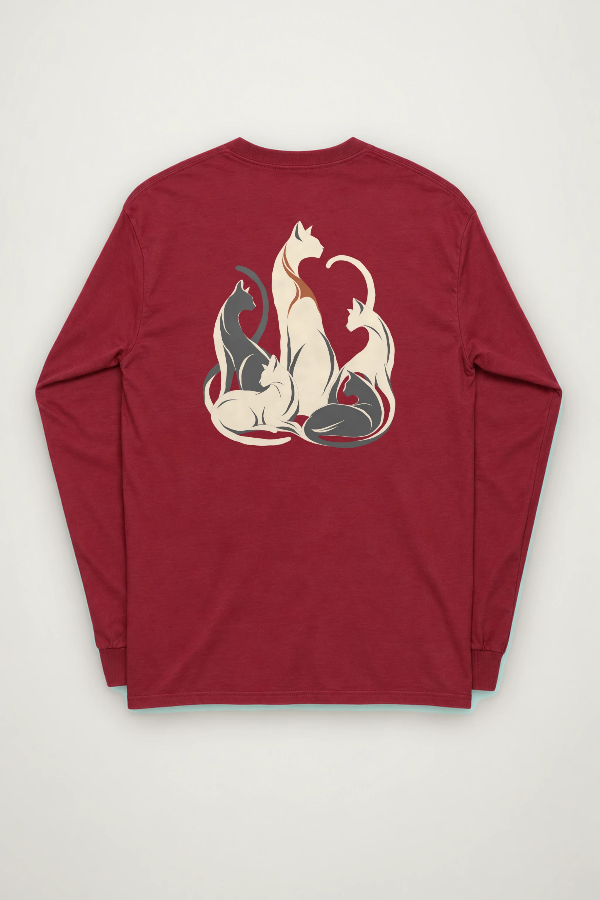 "Intertwined Five Cats" Unisex Longsleeve T-shirt
