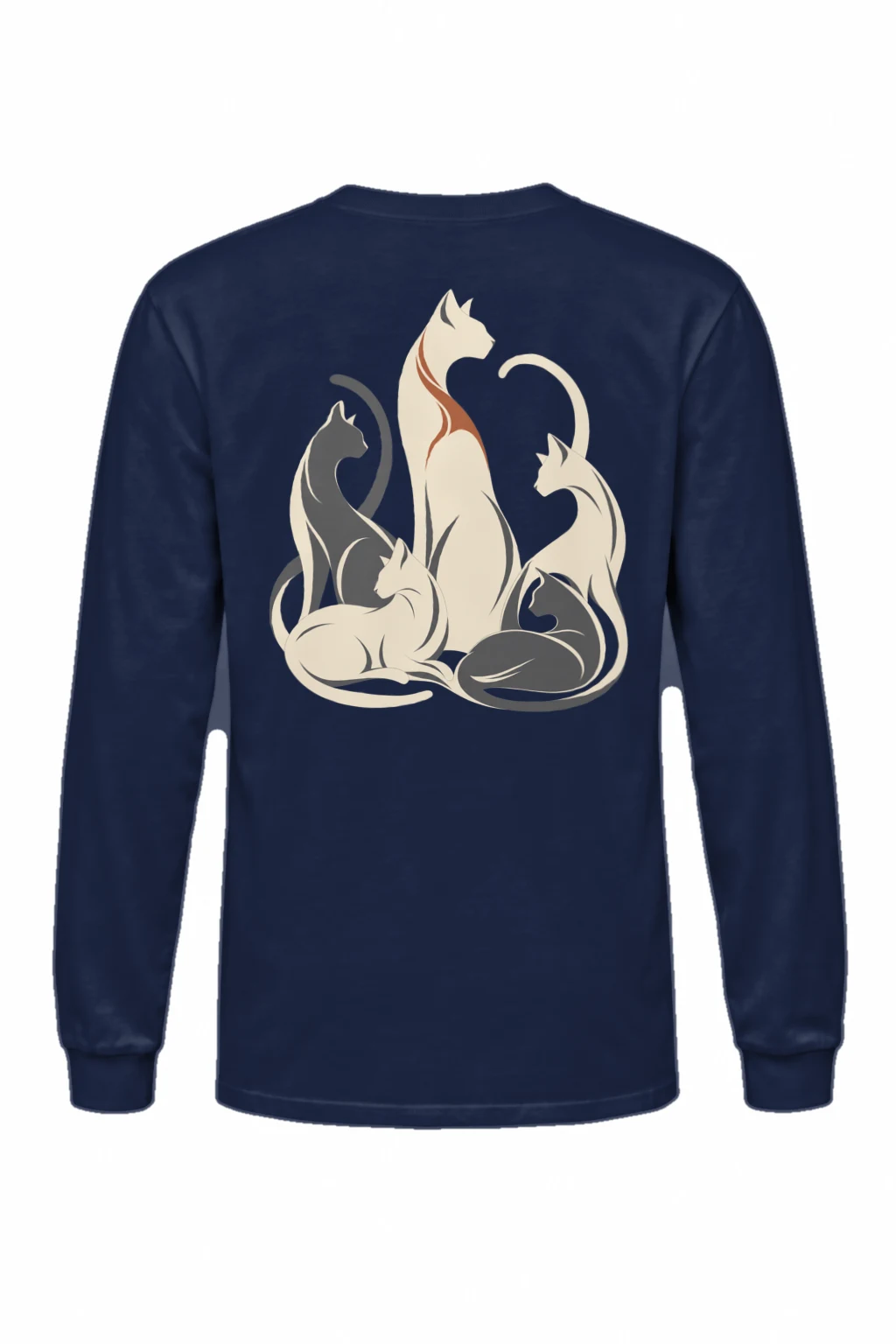 "Intertwined Five Cats" Unisex Longsleeve T-shirt | Gildan 2400