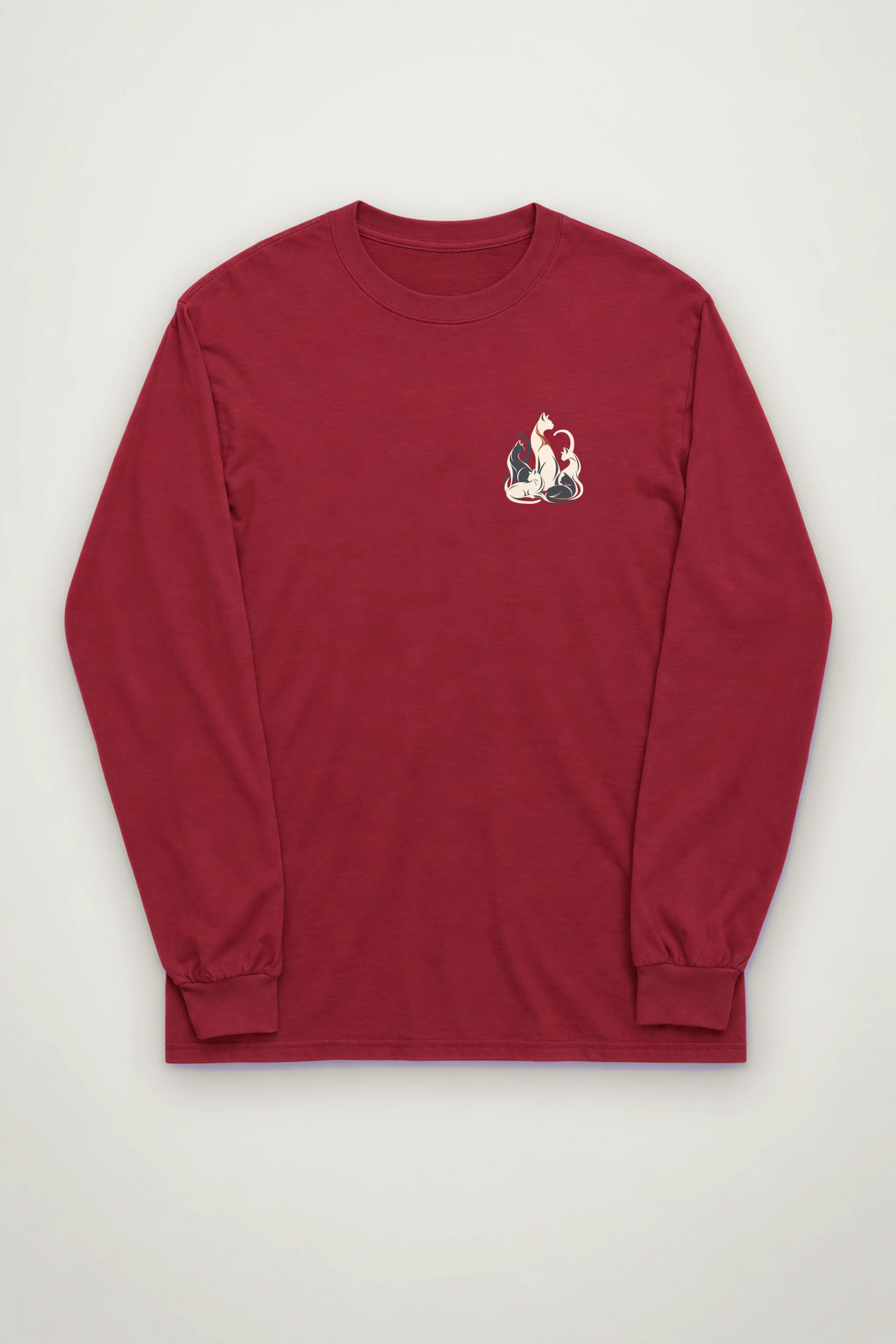 "Intertwined Five Cats" Unisex Longsleeve T-shirt