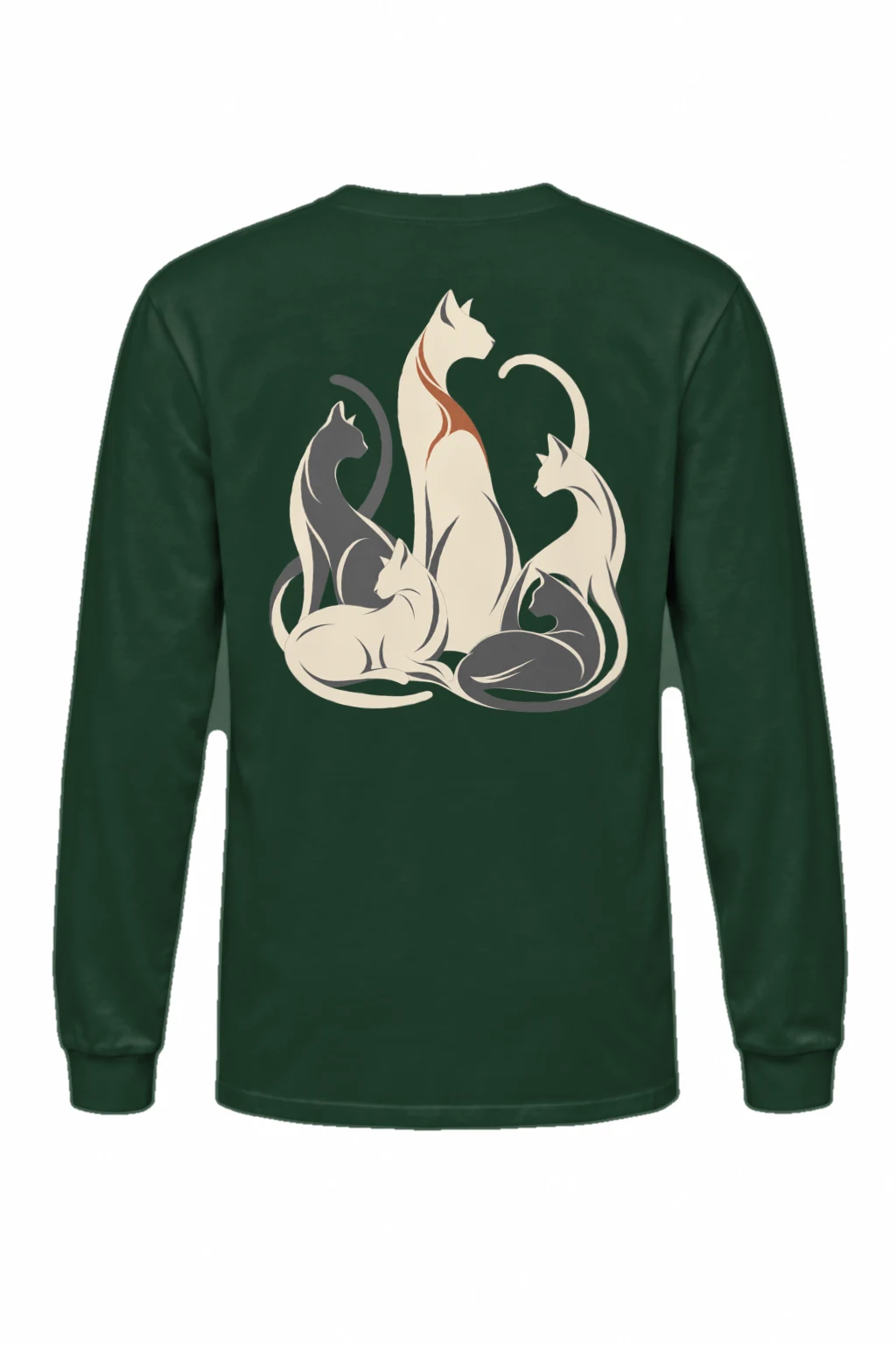 "Intertwined Five Cats" Unisex Longsleeve T-shirt | Gildan 2400