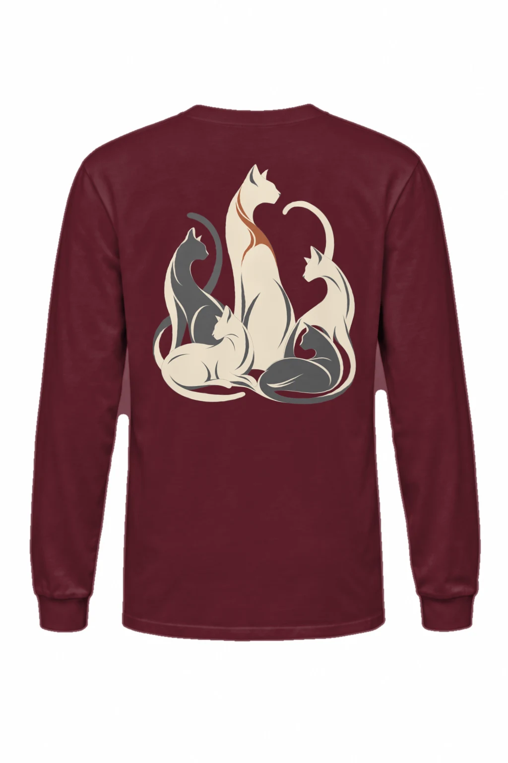 "Intertwined Five Cats" Unisex Longsleeve T-shirt | Gildan 2400