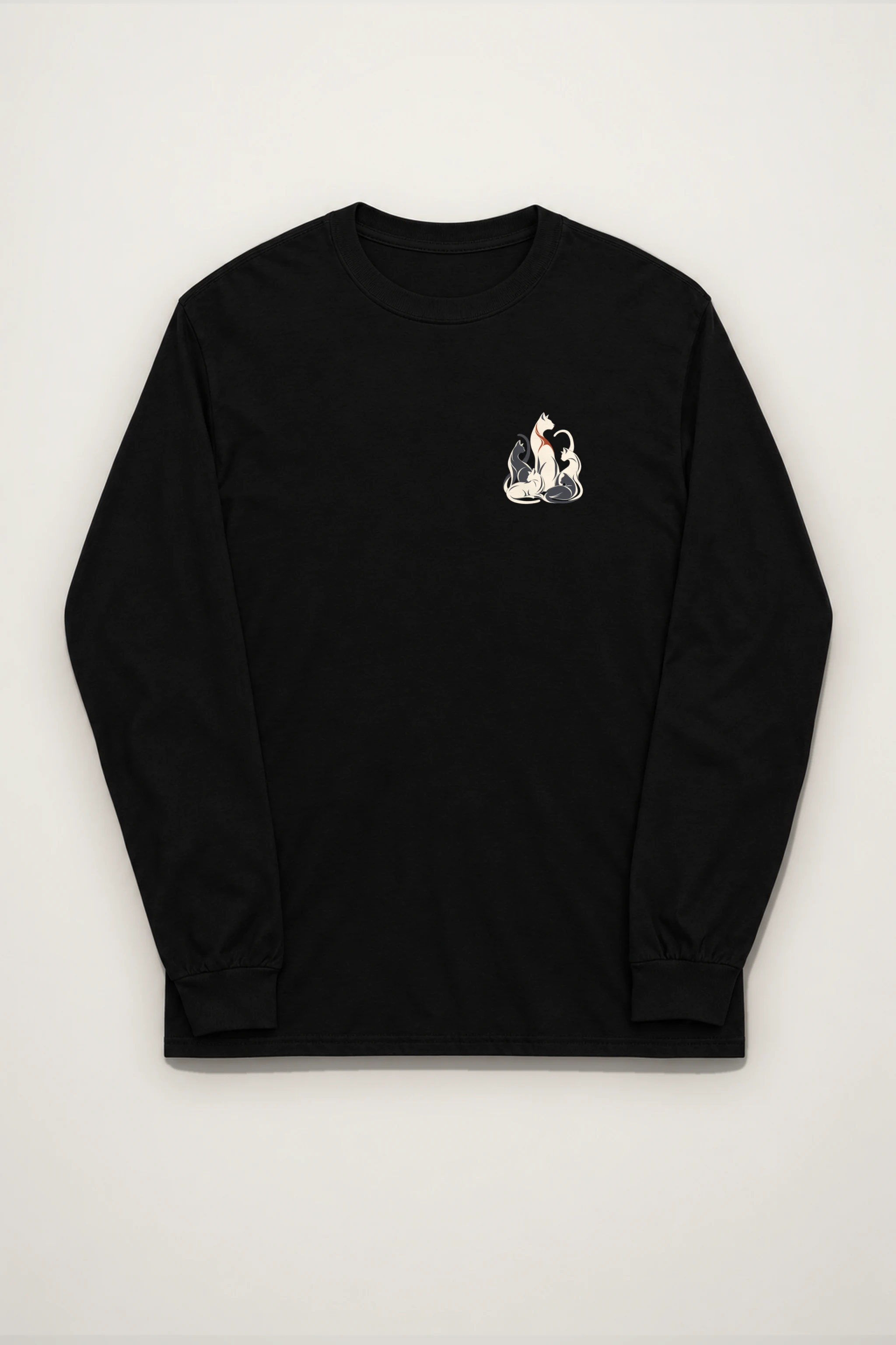 "Intertwined Five Cats" Unisex Longsleeve T-shirt