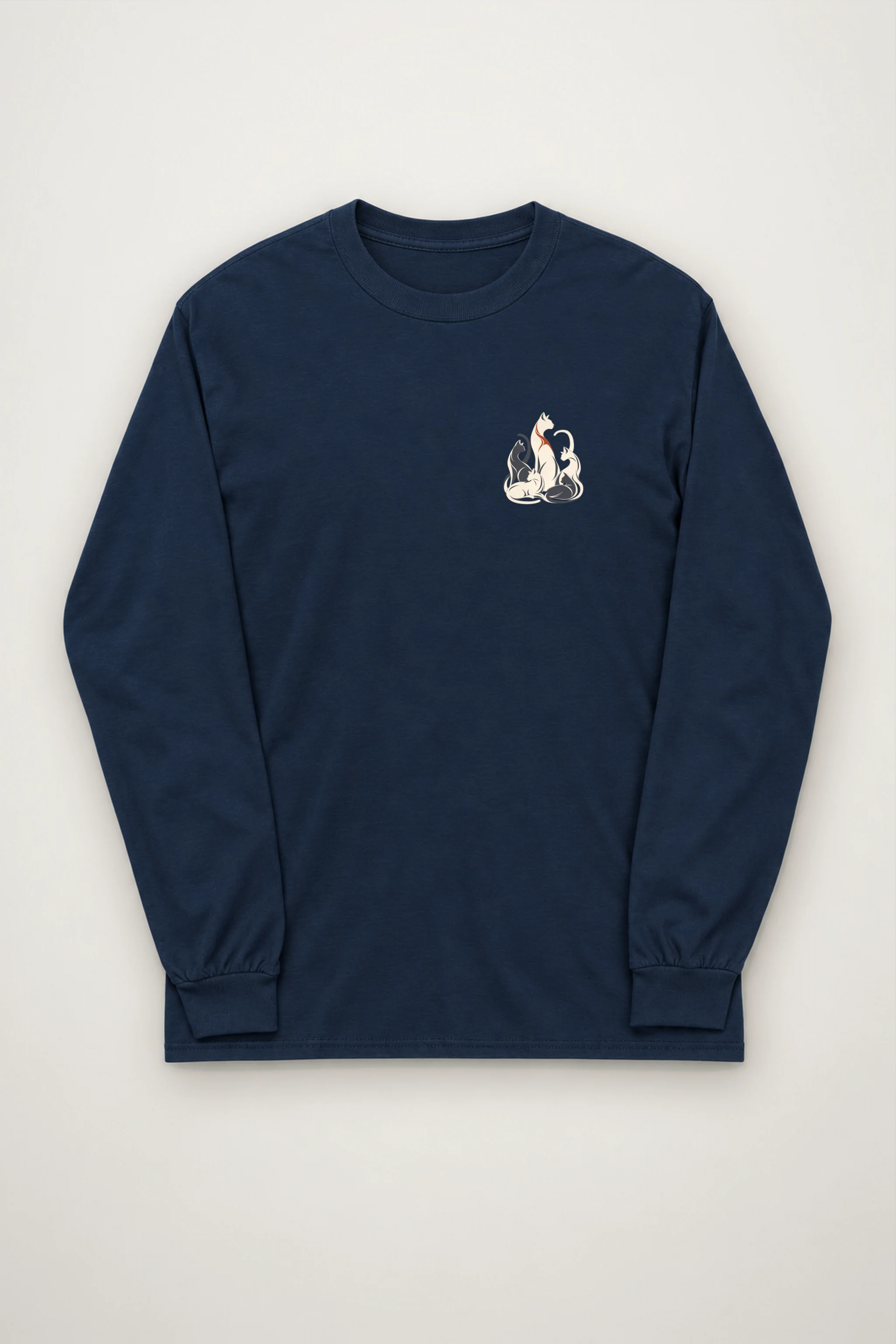 "Intertwined Five Cats" Unisex Longsleeve T-shirt