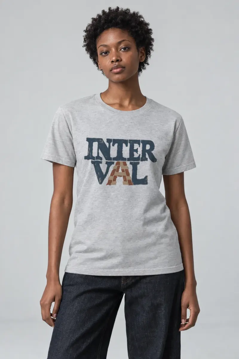 "Interval Brick" Heavyweight Unisex Crewneck T-shirt | Gildan 5000