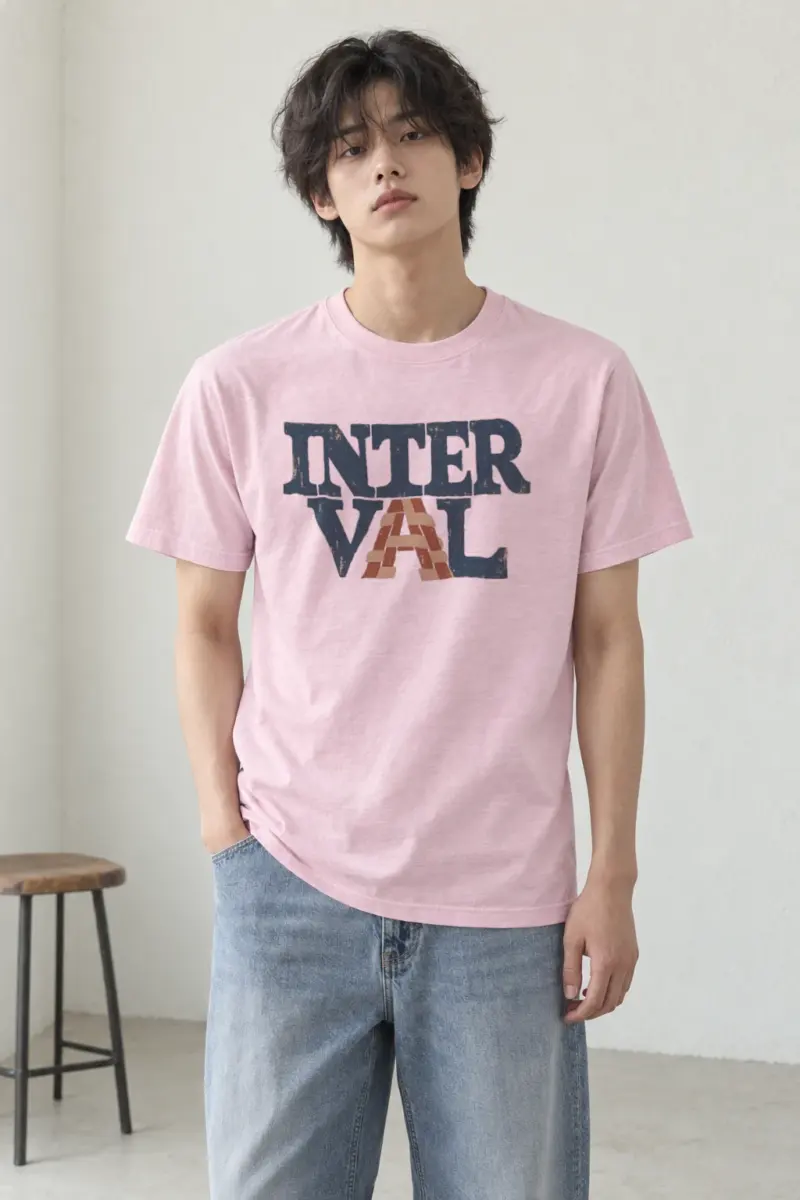"Interval Brick" Heavyweight Unisex Crewneck T-shirt