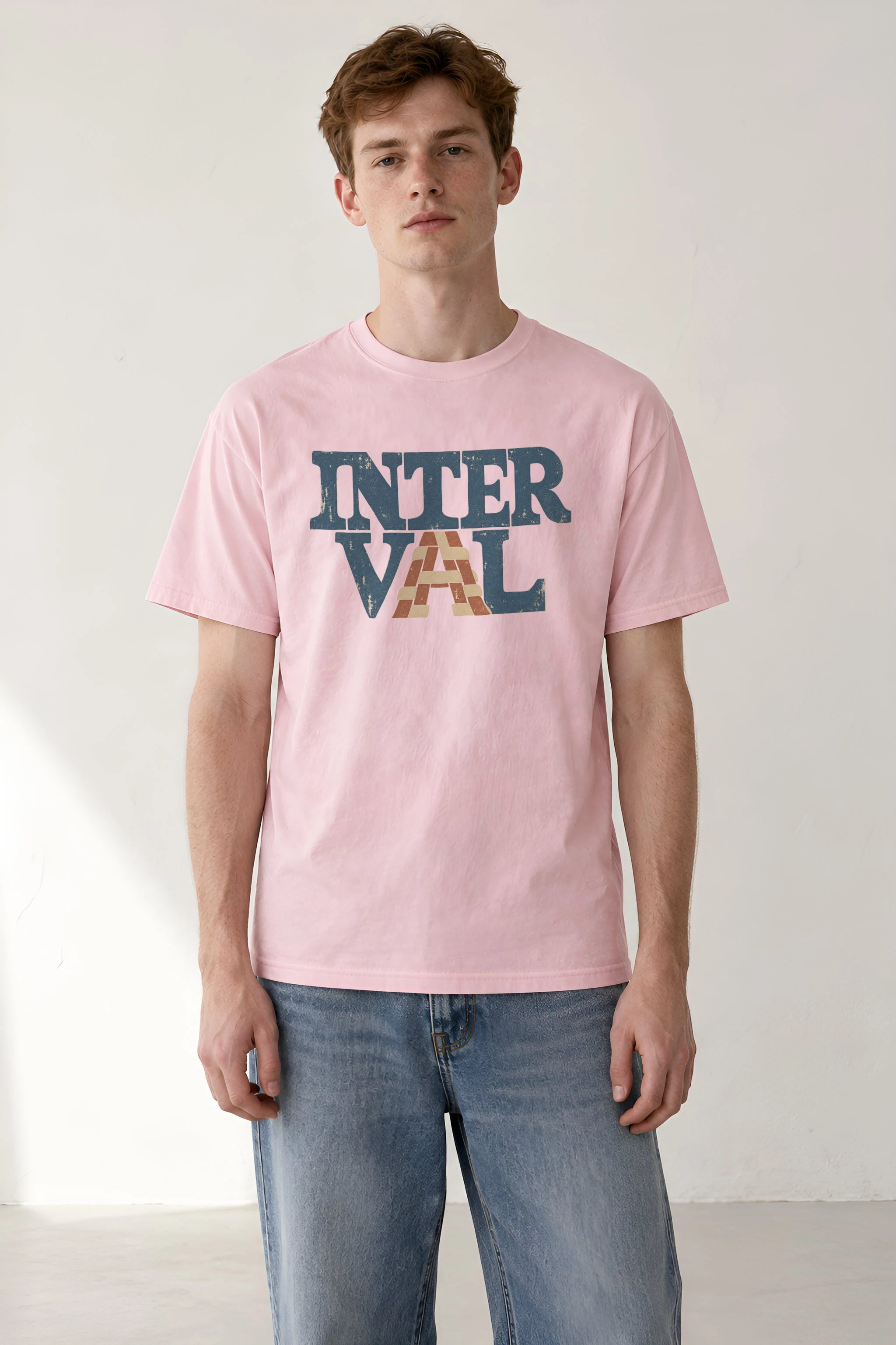 "Interval Brick" Heavyweight Unisex Crewneck T-shirt