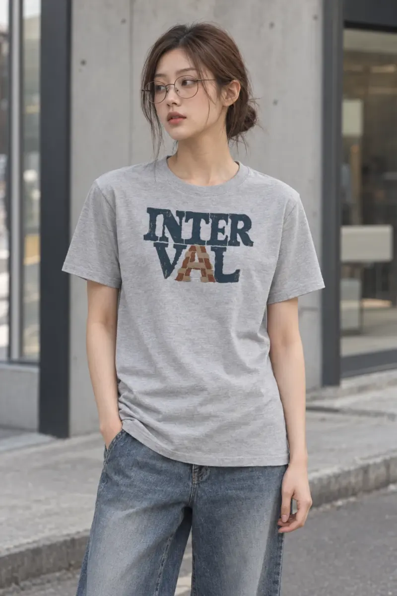 "Interval Brick" Heavyweight Unisex Crewneck T-shirt
