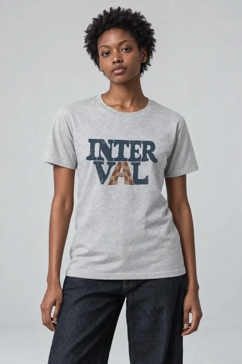 "Interval Brick" Heavyweight Unisex Crewneck T-shirt | Gildan 5000