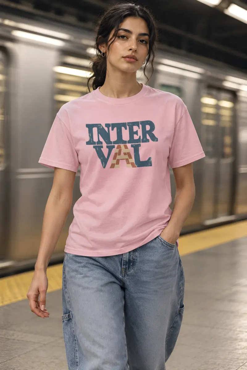 "Interval Brick" Heavyweight Unisex Crewneck T-shirt