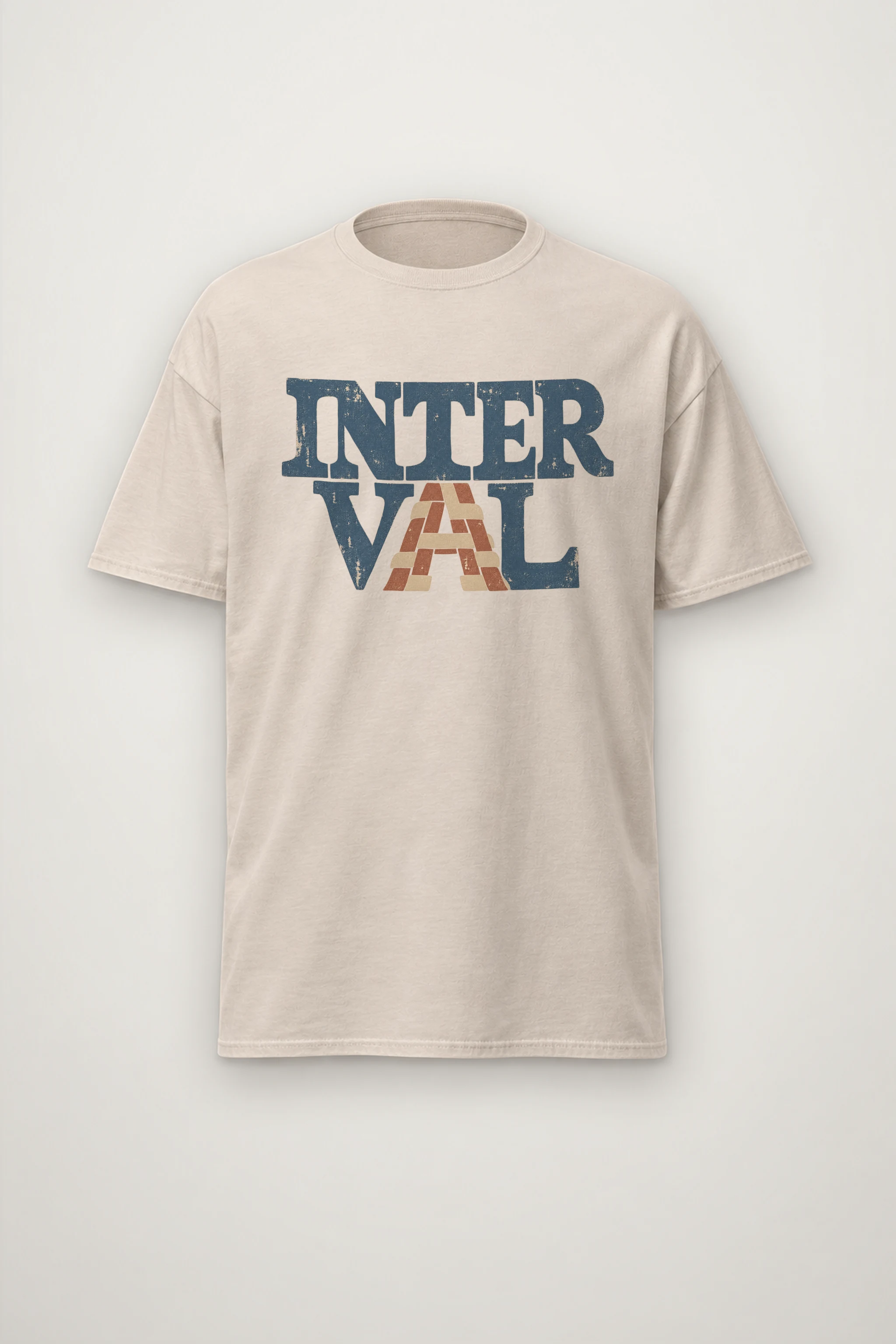 "Interval Brick" Heavyweight Unisex Crewneck T-shirt