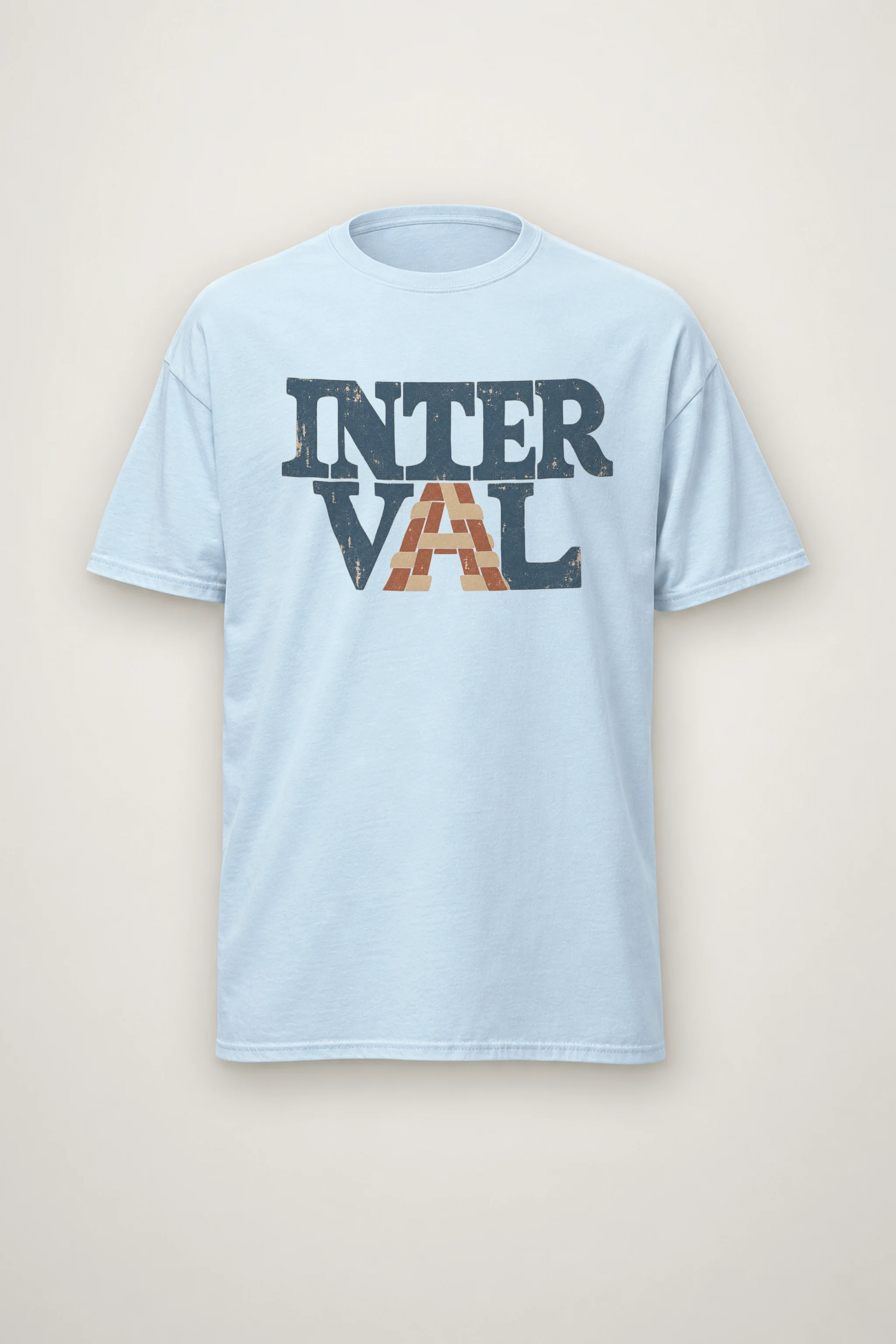 "Interval Brick" Heavyweight Unisex Crewneck T-shirt