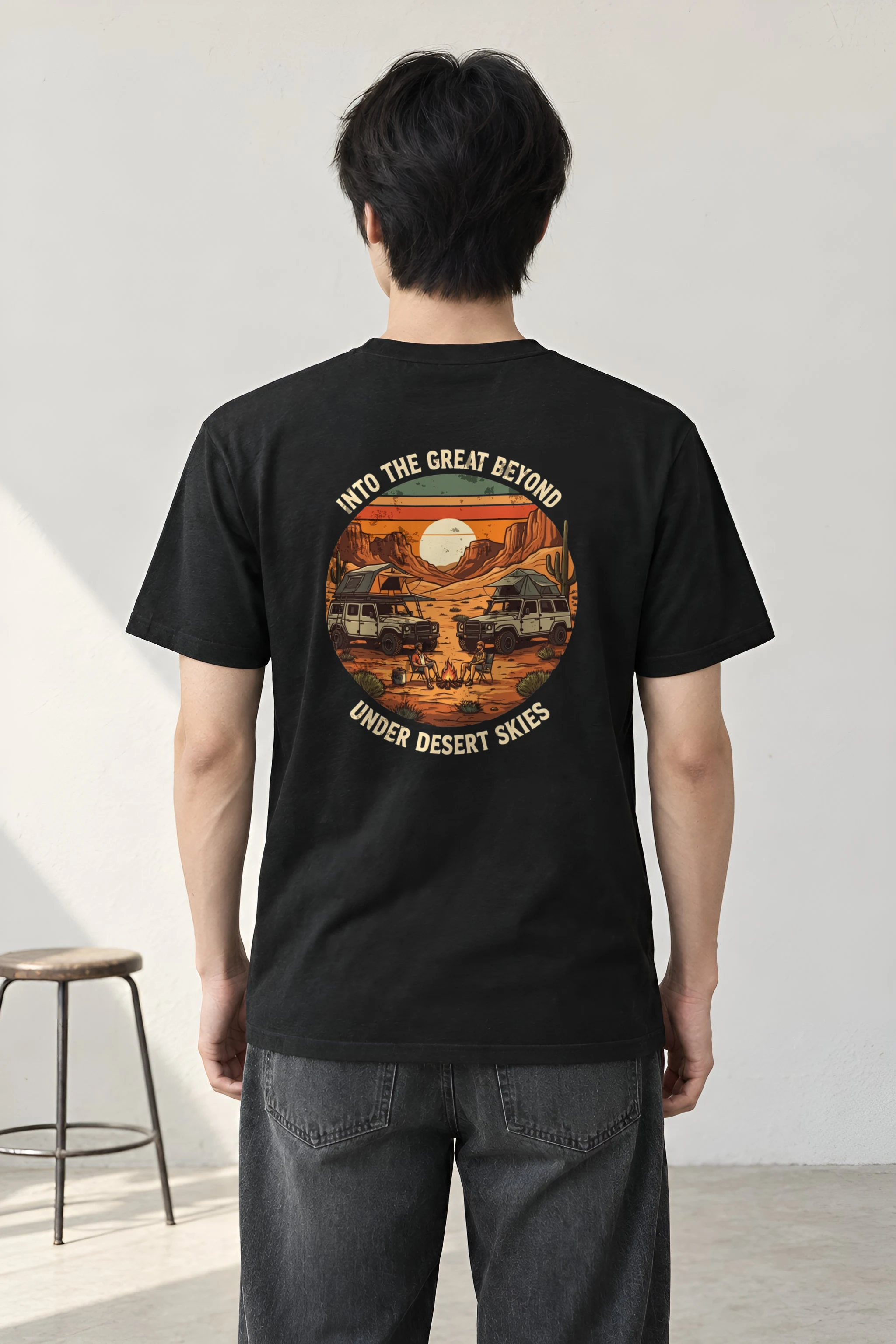 "Into The Great Beyond" Heavyweight Unisex Crewneck T-shirt