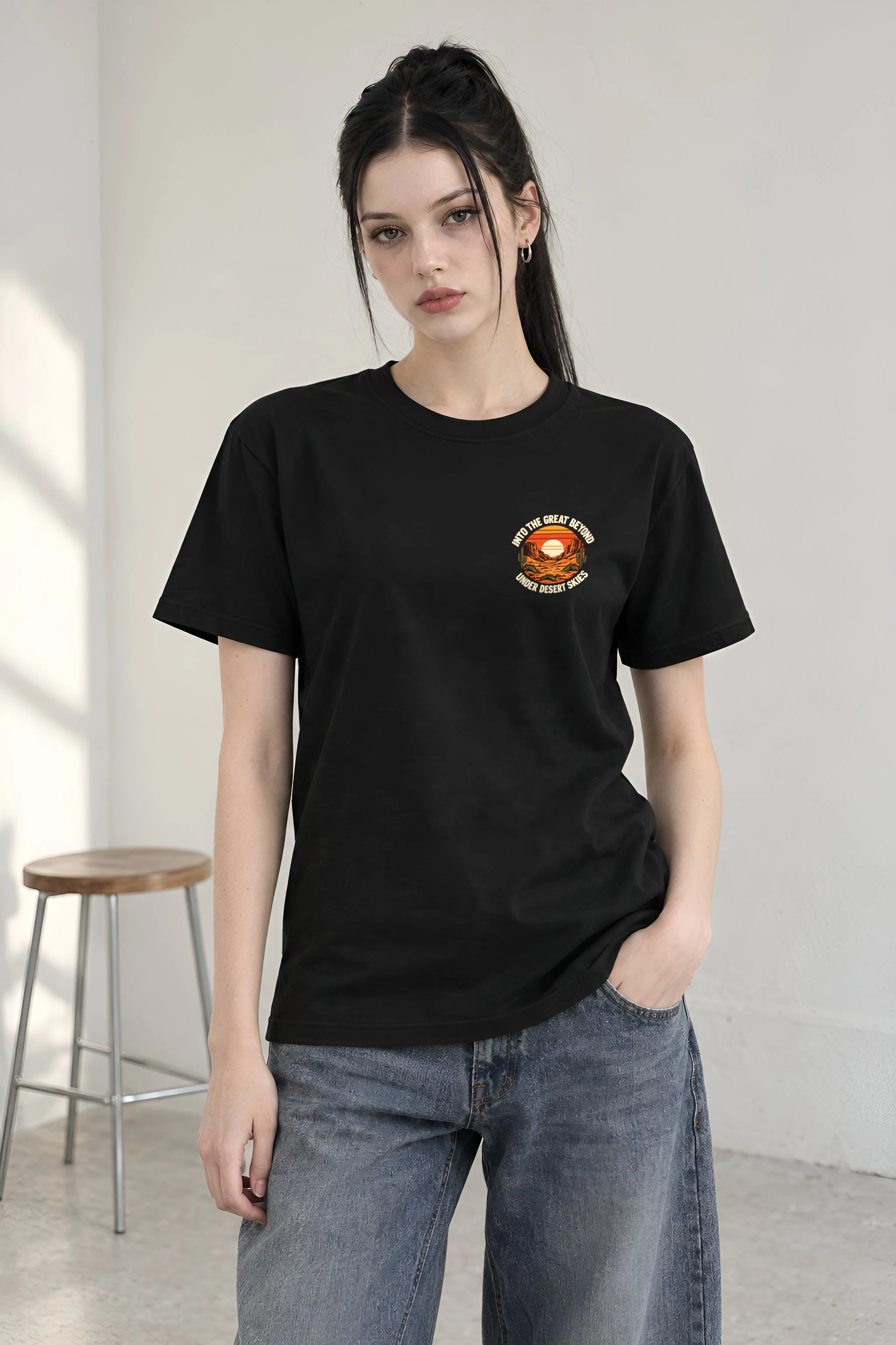 "Into The Great Beyond" Heavyweight Unisex Crewneck T-shirt