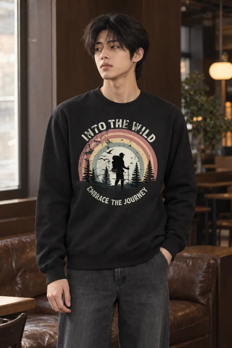 "Into The Wild" Heavy Blend Unisex Crewneck Sweatshirt | Gildan 18000