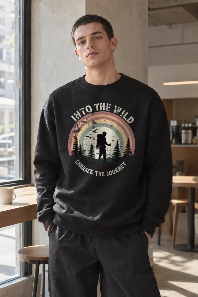 “Into The Wild” Heavy Blend Unisex Crewneck Sweatshirt | Gildan 18000