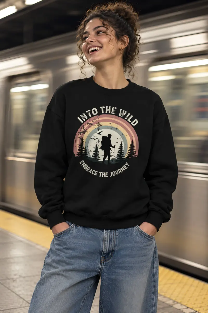 "Into The Wild" Heavy Blend Unisex Crewneck Sweatshirt