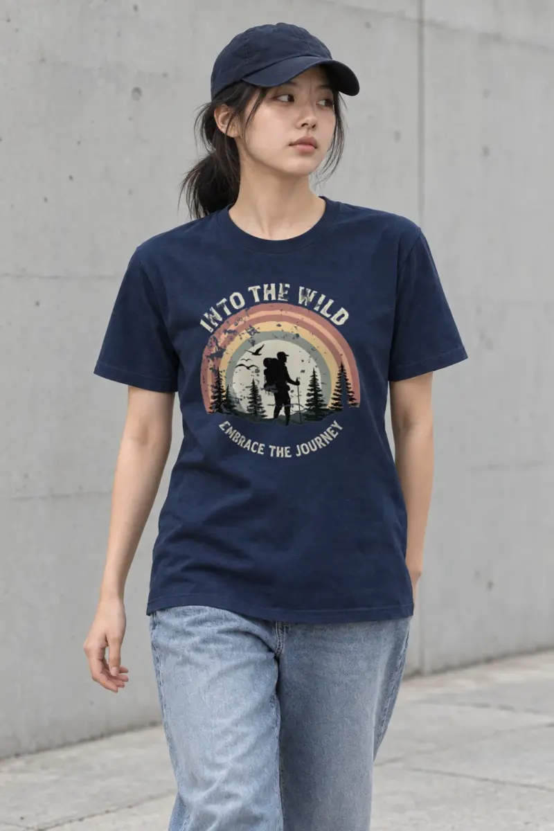 "Into The Wild" Heavyweight Unisex Crewneck T-shirt | Gildan 5000