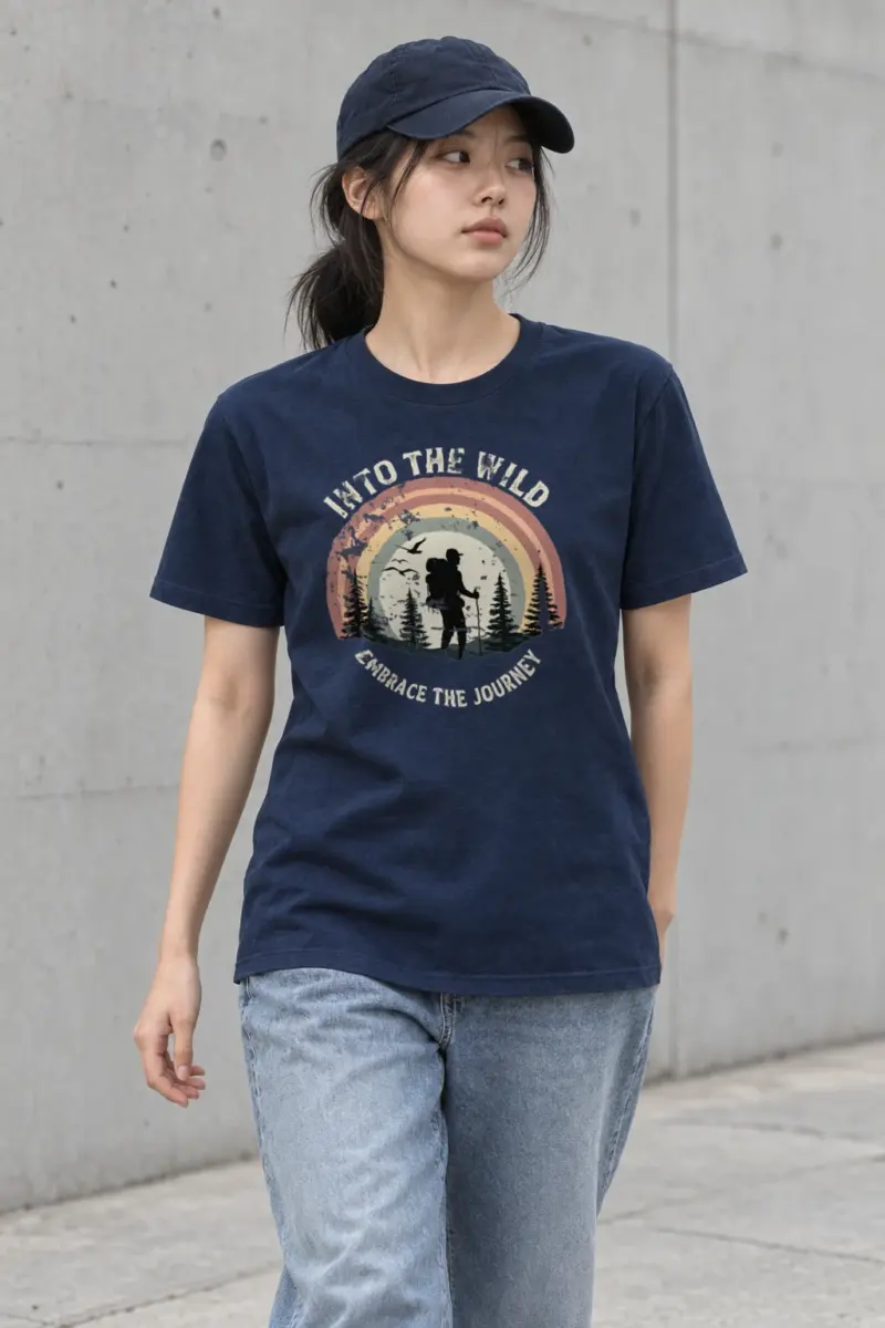 "Into The Wild" Heavyweight Unisex Crewneck T-shirt