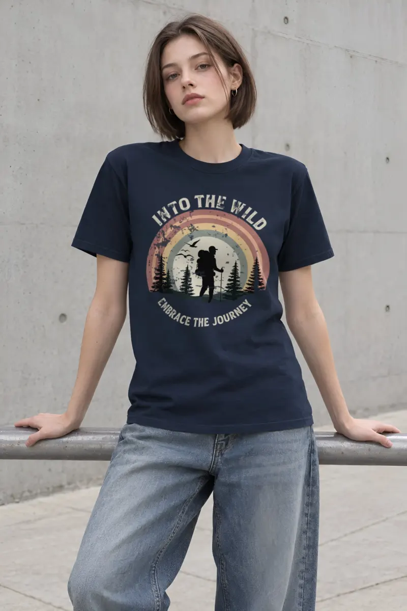 "Into The Wild" Heavyweight Unisex Crewneck T-shirt