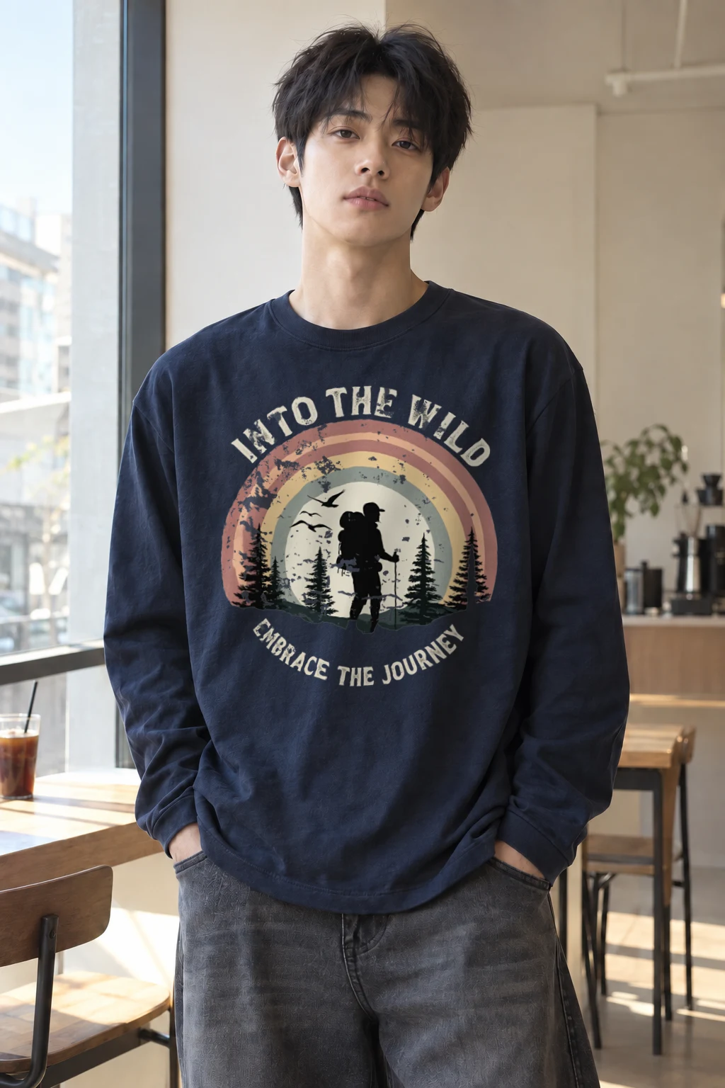 "Into The Wild" Unisex Longsleeve T-shirt | Gildan 2400