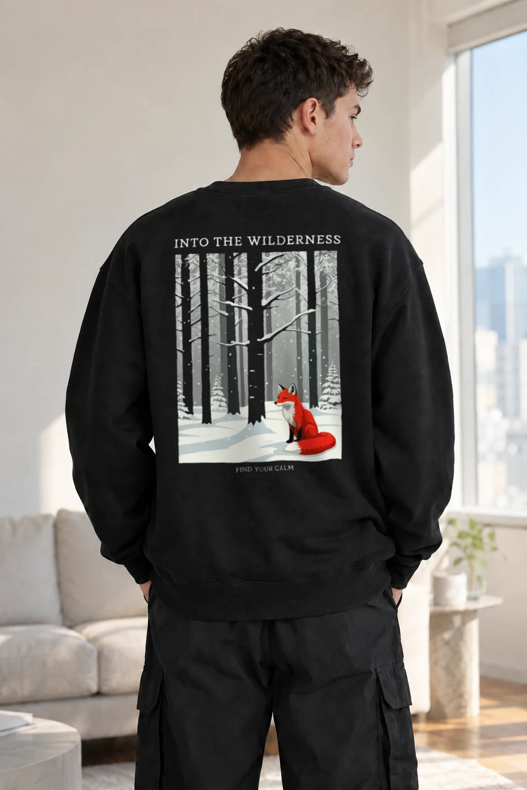 "Into The Wilderness" Heavy Blend Unisex Crewneck Sweatshirt | Gildan 18000