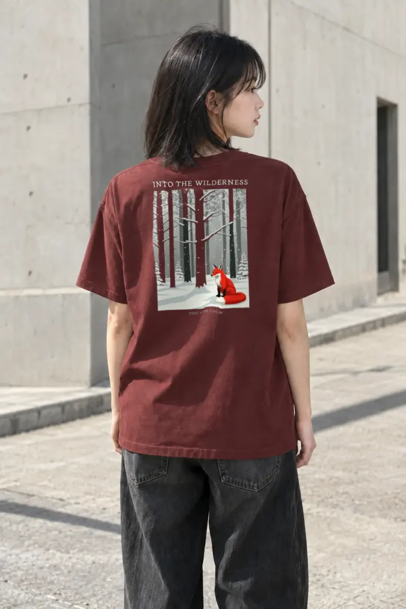"Into The Wilderness" Heavyweight Unisex Crewneck T-shirt | Gildan 5000