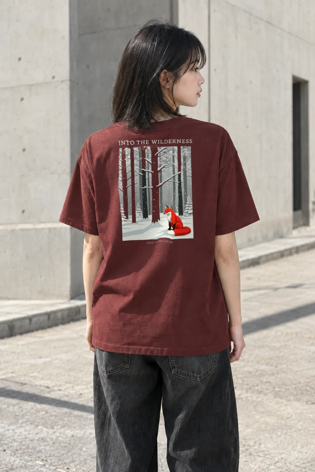 "Into The Wilderness" Heavyweight Unisex Crewneck T-shirt | Gildan 5000