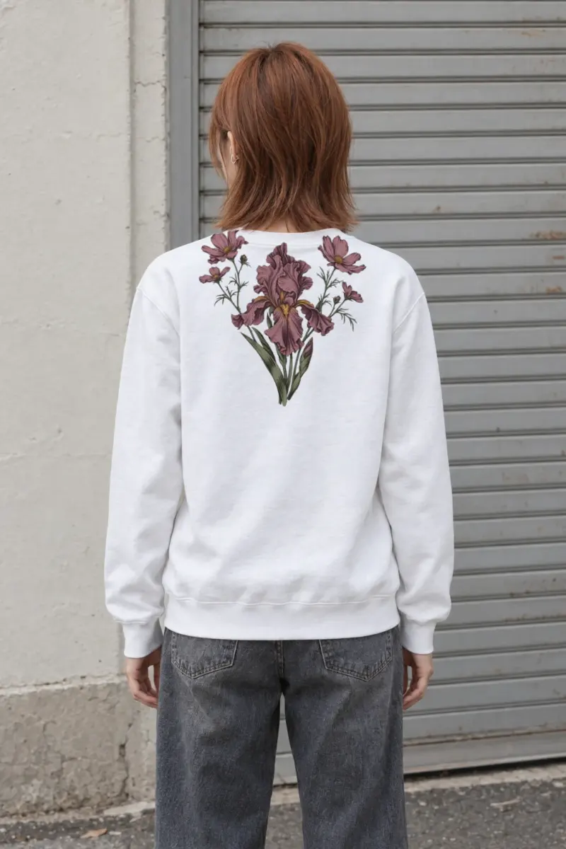 "Iris Wildflower Study" Heavy Blend Unisex Crewneck Sweatshirt