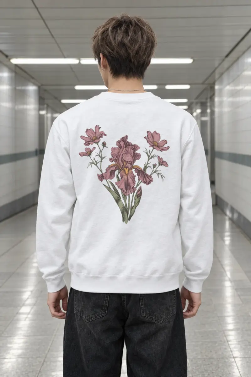 "Iris Wildflower Study" Heavy Blend Unisex Crewneck Sweatshirt