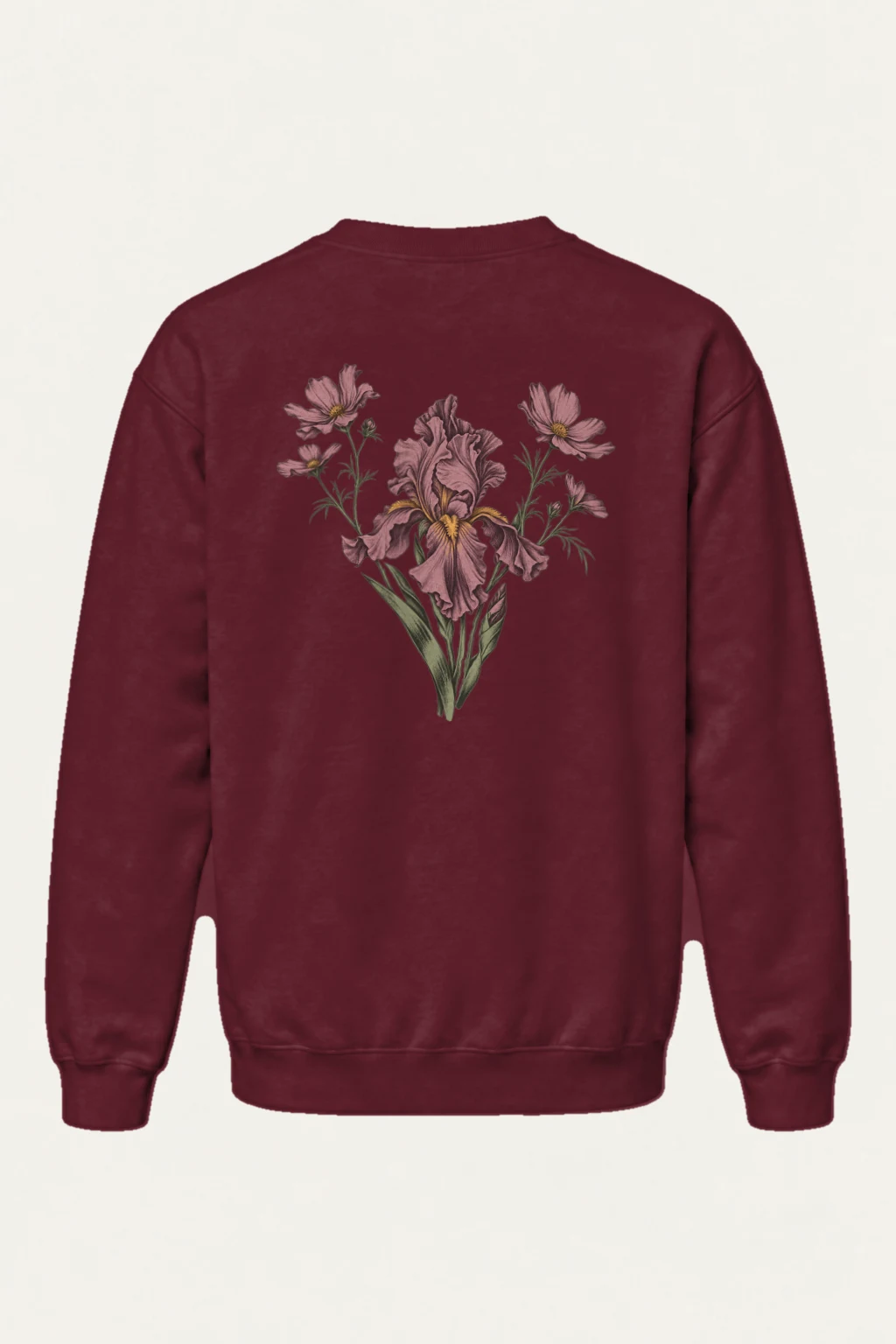 "Iris Wildflower Study" Heavy Blend Unisex Crewneck Sweatshirt | Gildan 18000