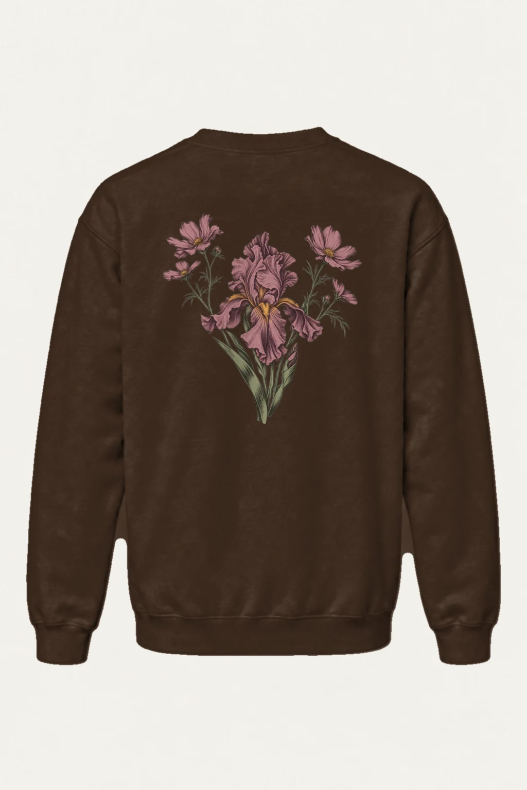 "Iris Wildflower Study" Heavy Blend Unisex Crewneck Sweatshirt | Gildan 18000