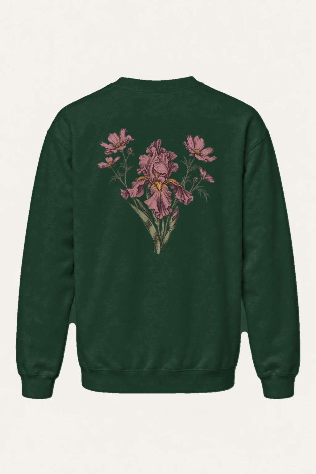 "Iris Wildflower Study" Heavy Blend Unisex Crewneck Sweatshirt | Gildan 18000