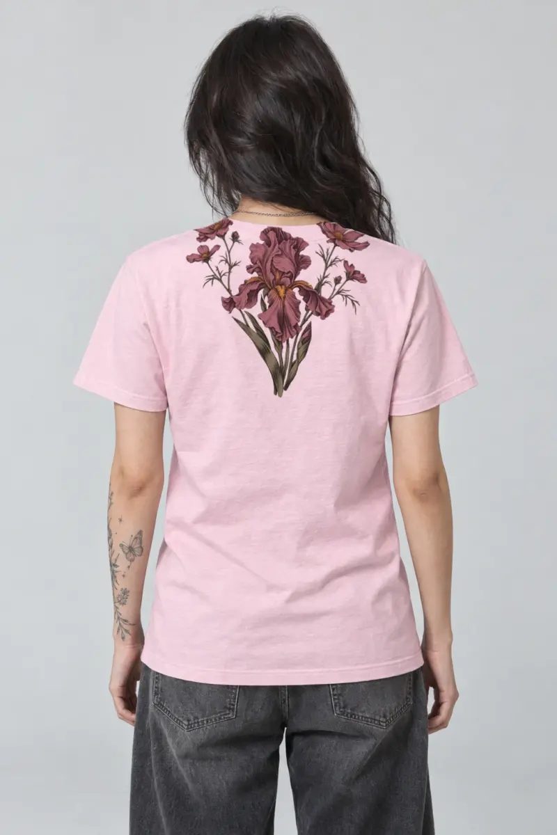 "Iris Wildflower Study" Heavyweight Unisex Crewneck T-shirt