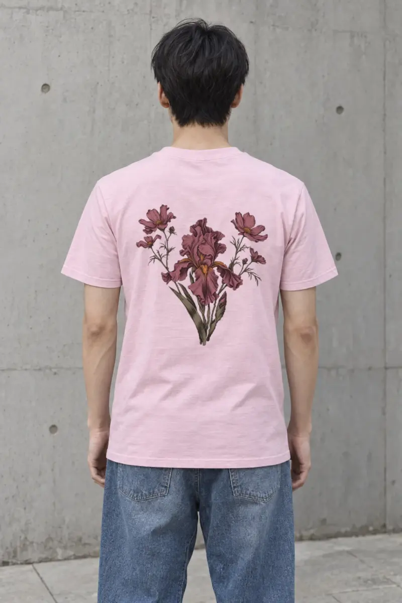 "Iris Wildflower Study" Heavyweight Unisex Crewneck T-shirt
