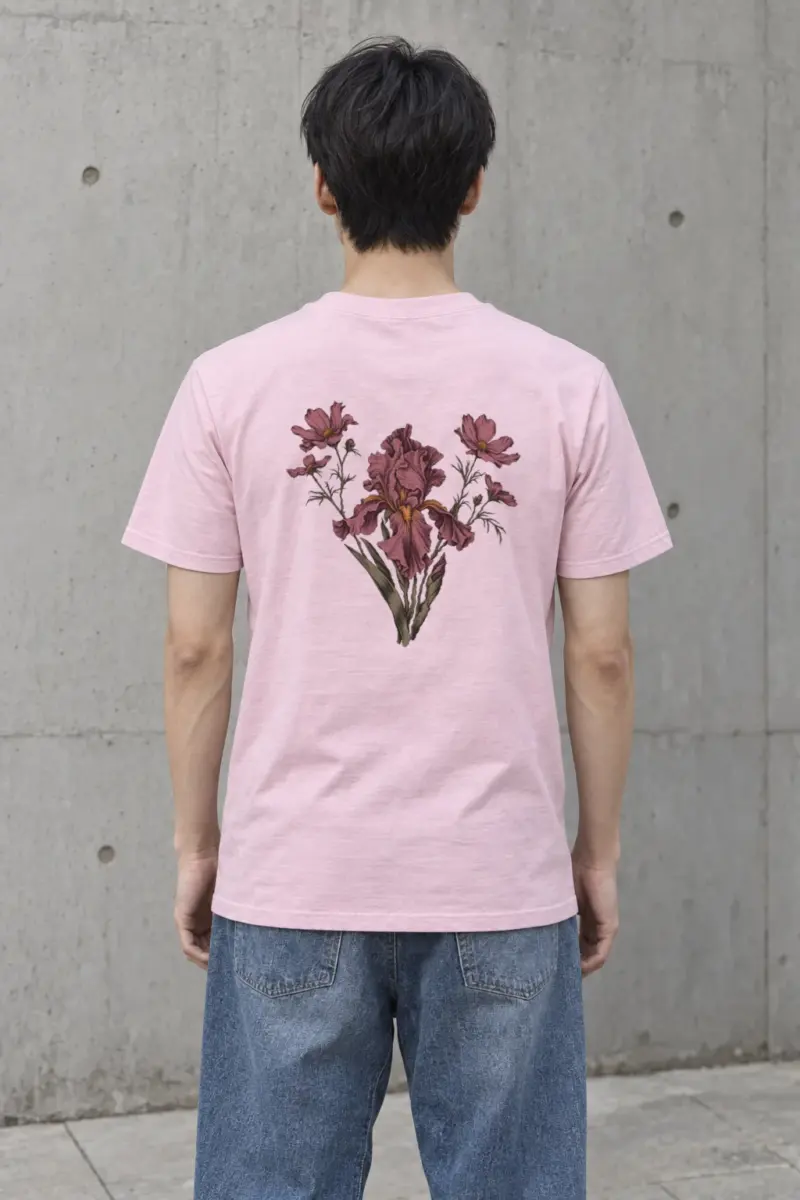 "Iris Wildflower Study" Heavyweight Unisex Crewneck T-shirt