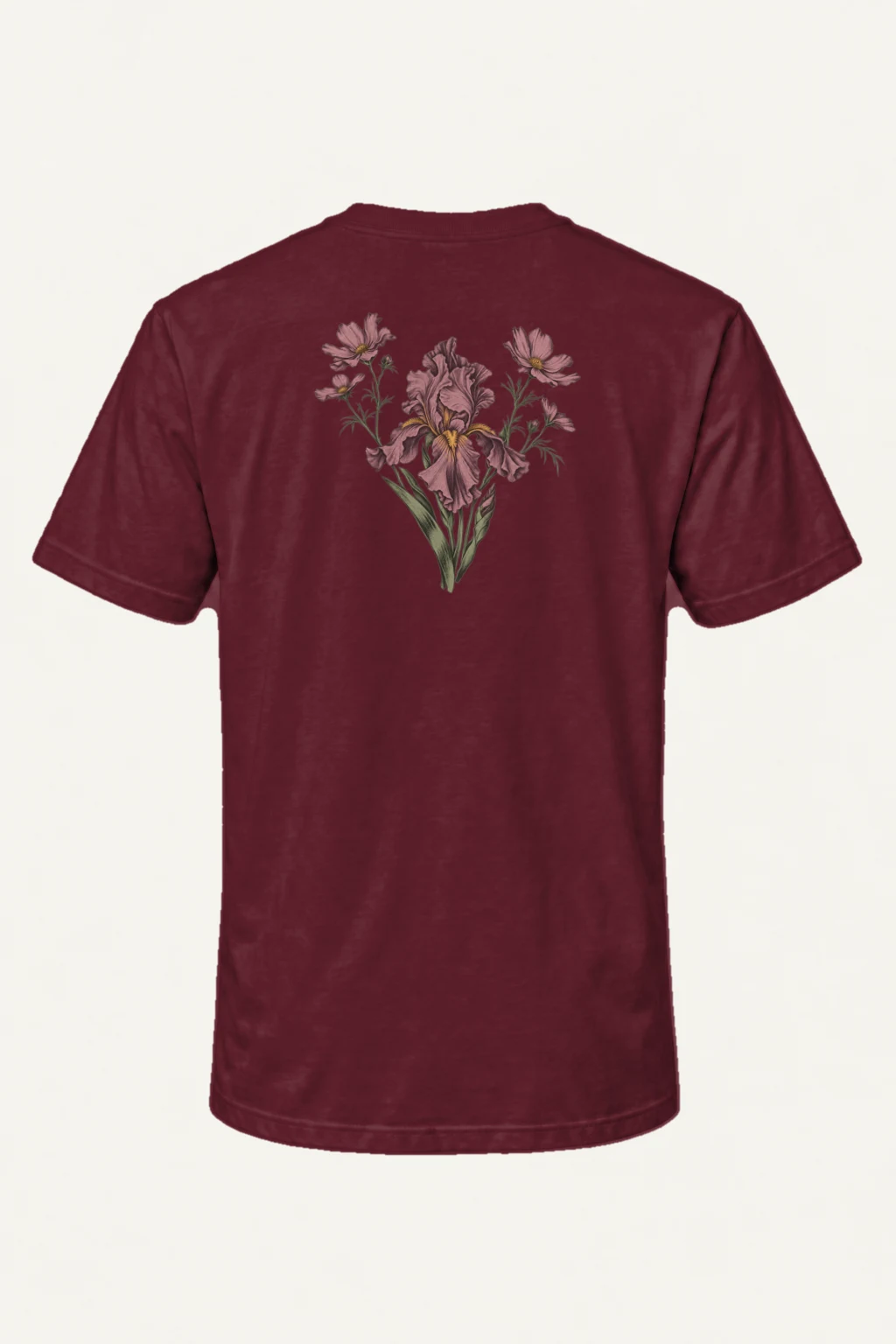 "Iris Wildflower Study" Heavyweight Unisex Crewneck T-shirt | Gildan 5000
