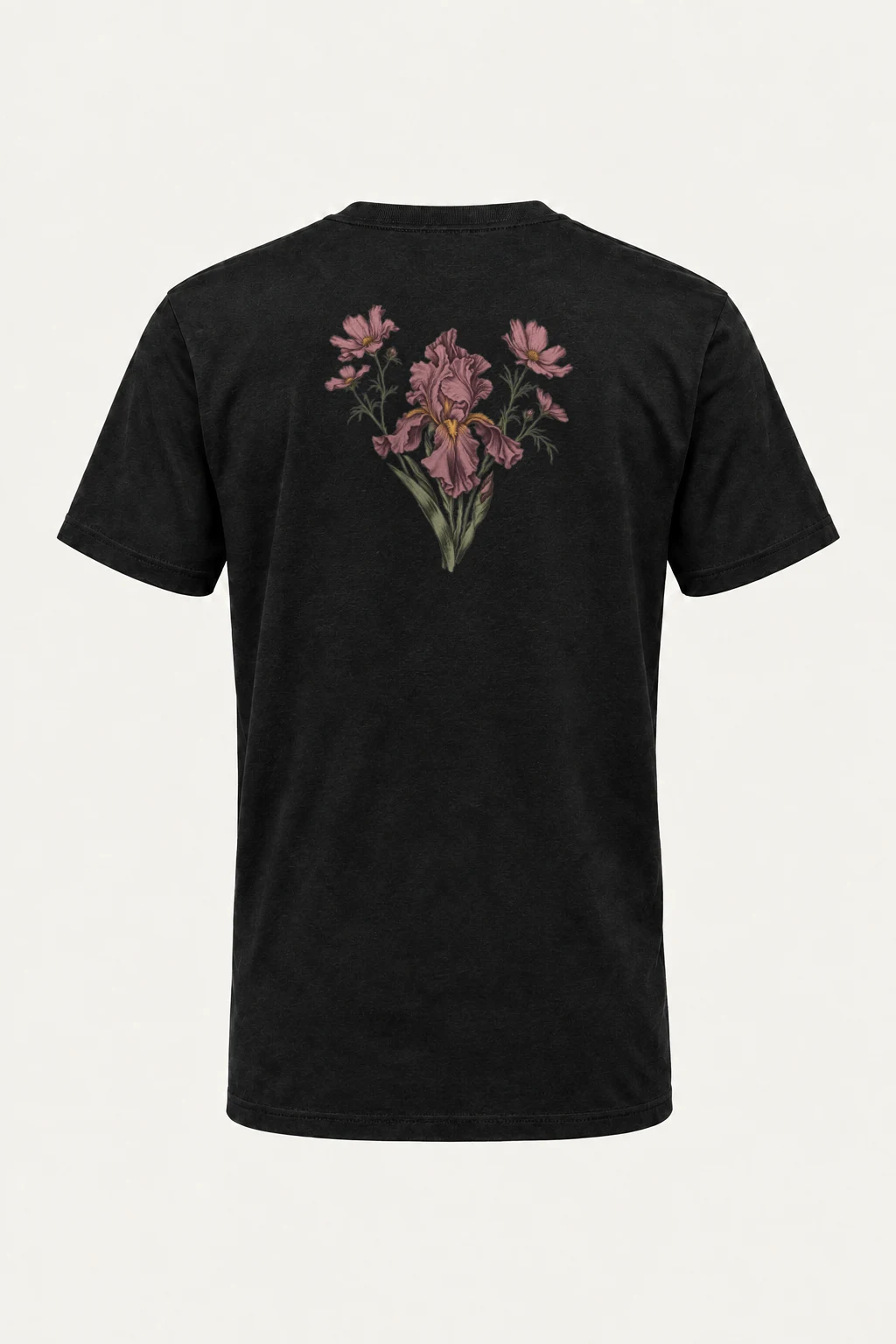 "Iris Wildflower Study" Heavyweight Unisex Crewneck T-shirt | Gildan 5000