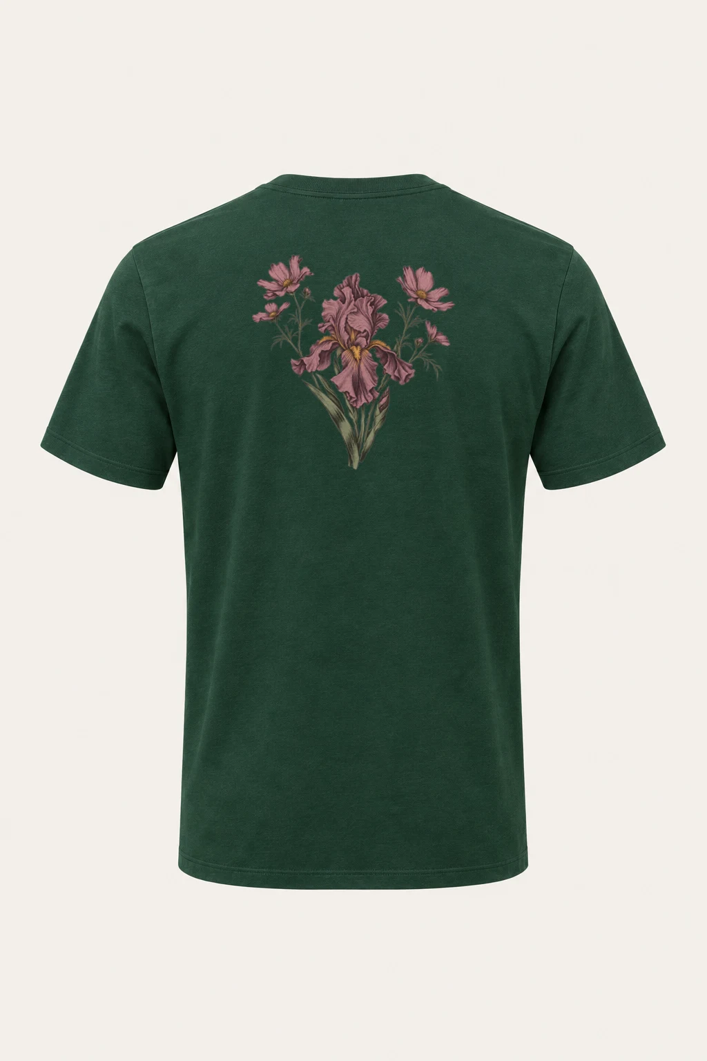 "Iris Wildflower Study" Heavyweight Unisex Crewneck T-shirt | Gildan 5000