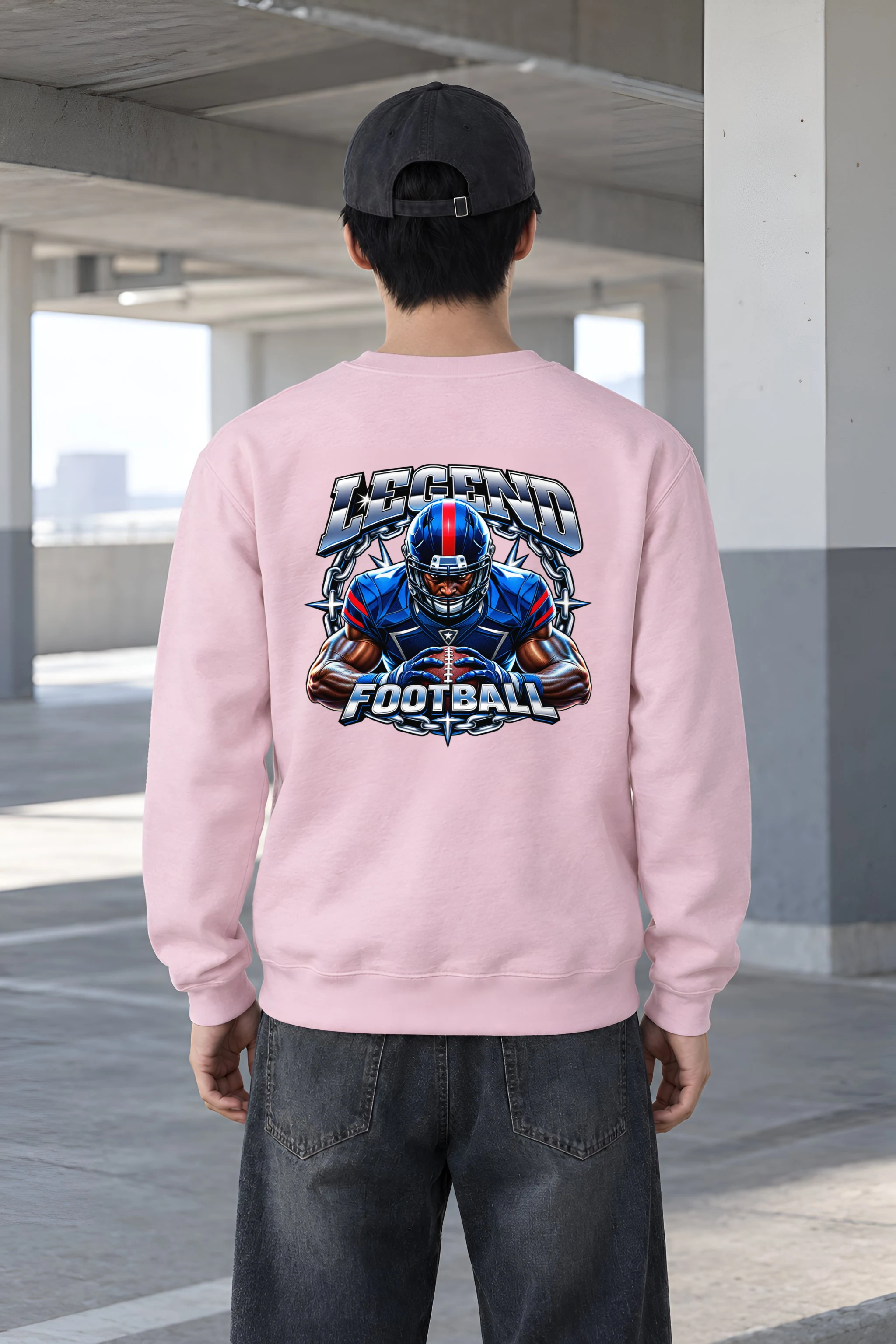 "Iron Grid Hero" Heavy Blend Unisex Crewneck Sweatshirt