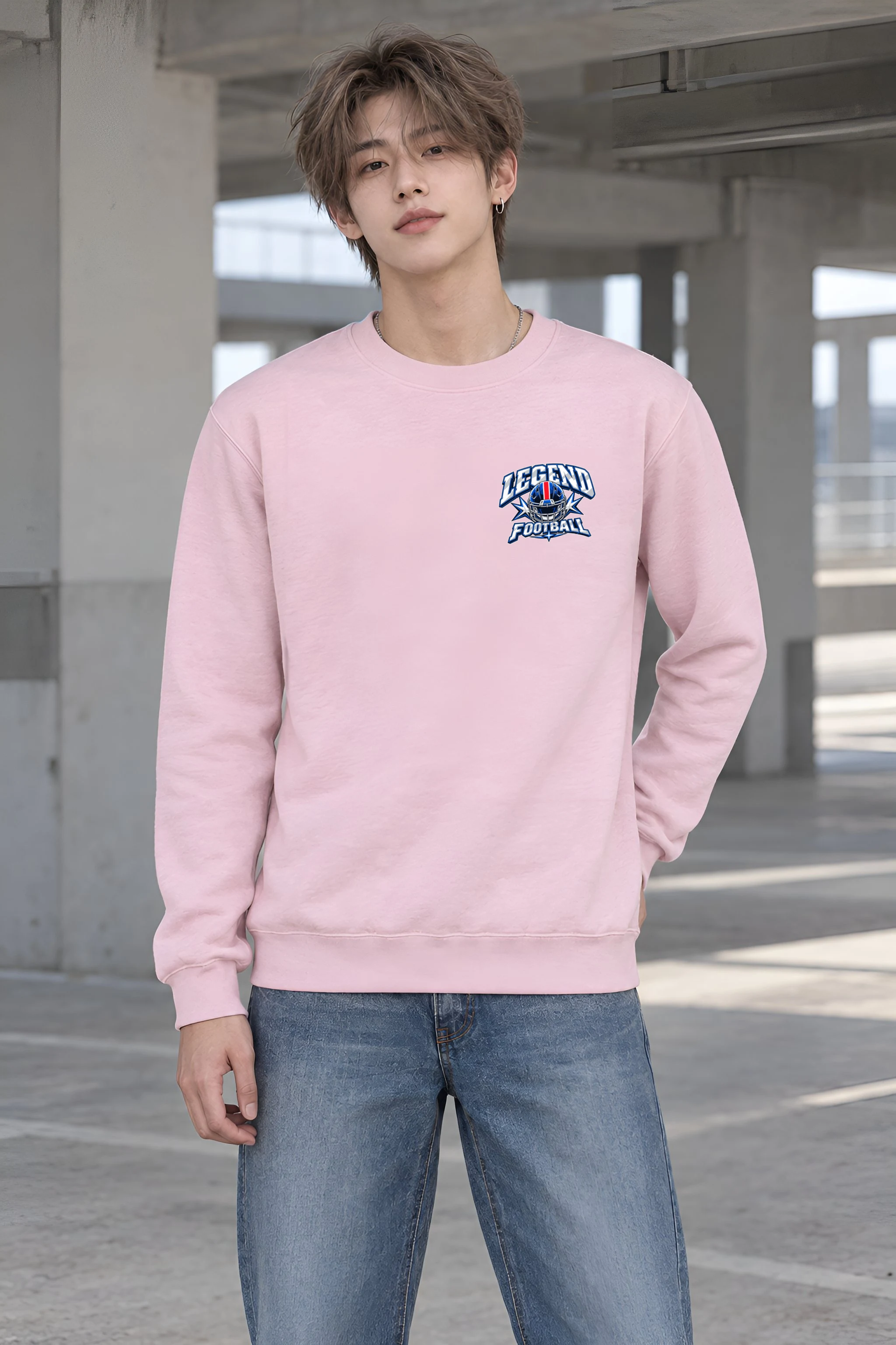 "Iron Grid Hero" Heavy Blend Unisex Crewneck Sweatshirt